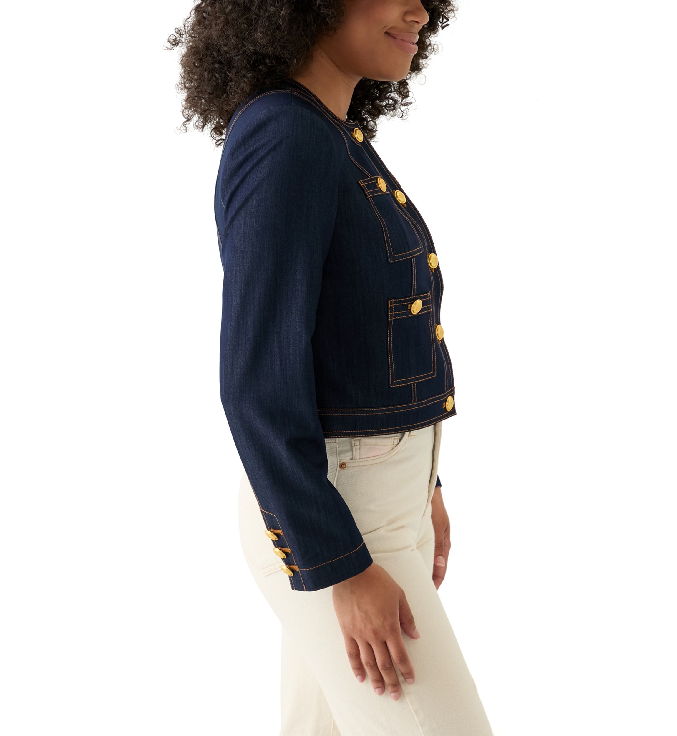 Womens Cropped Denim Jacket