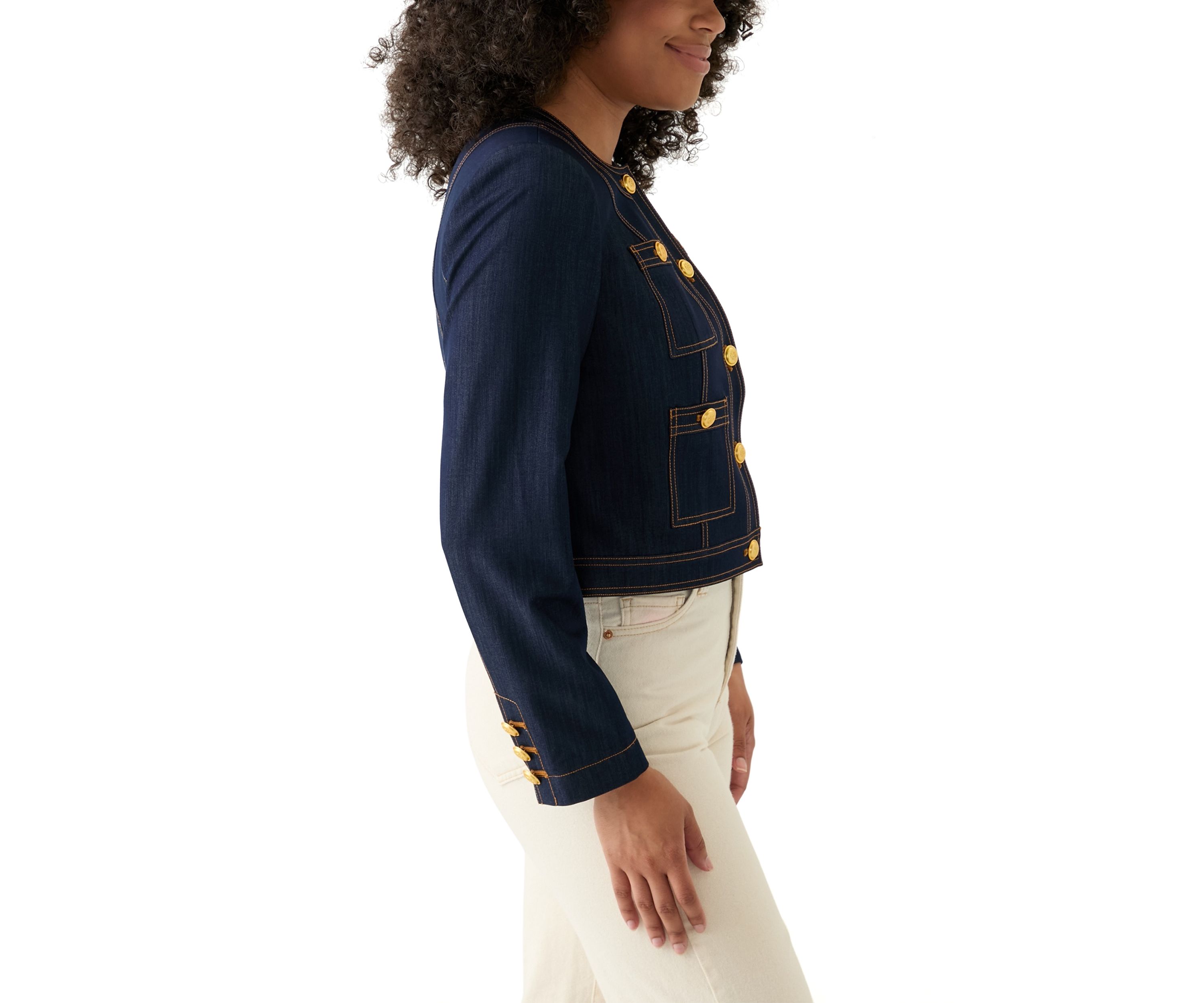 Womens Cropped Denim Jacket