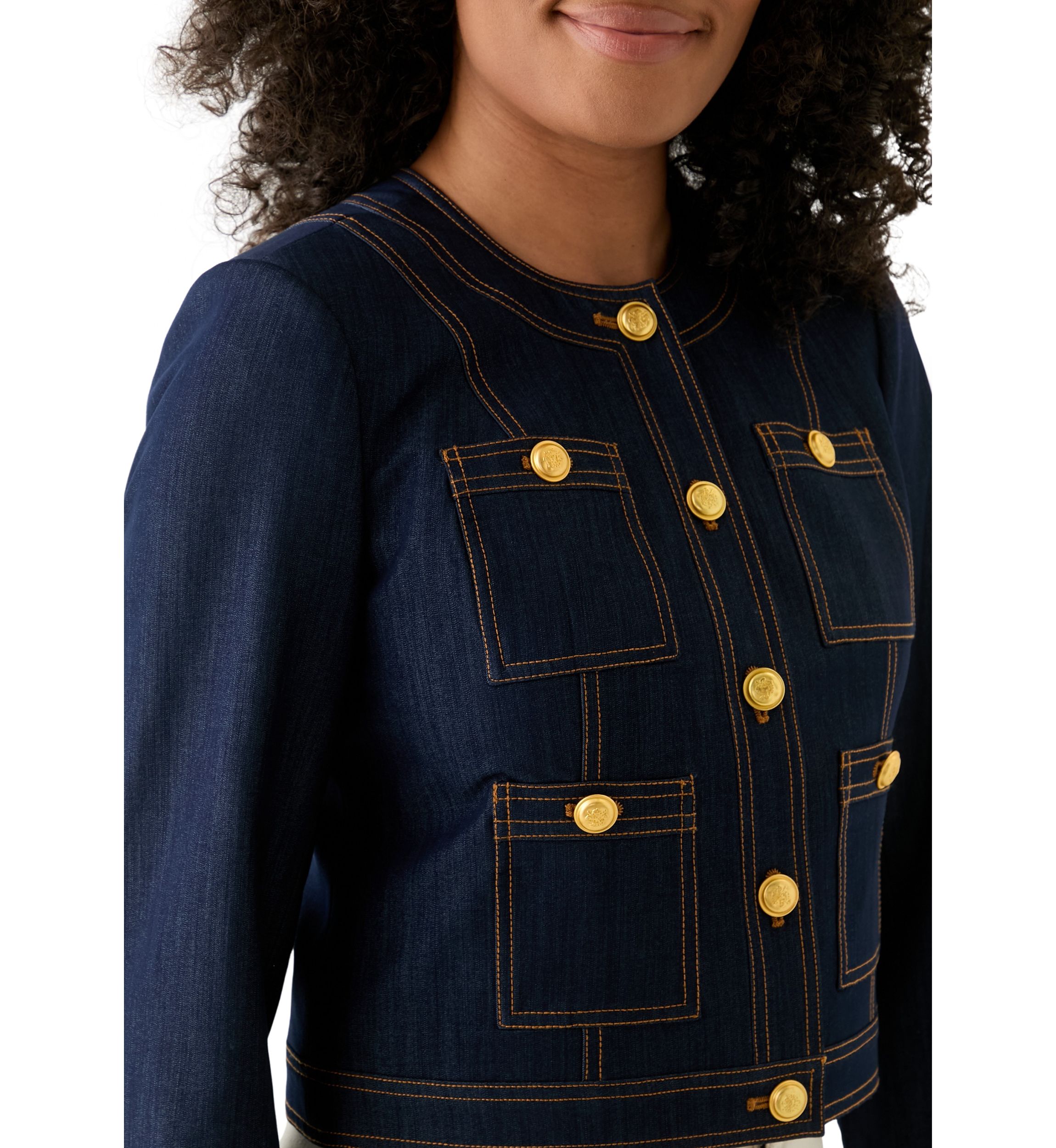 Womens Cropped Denim Jacket