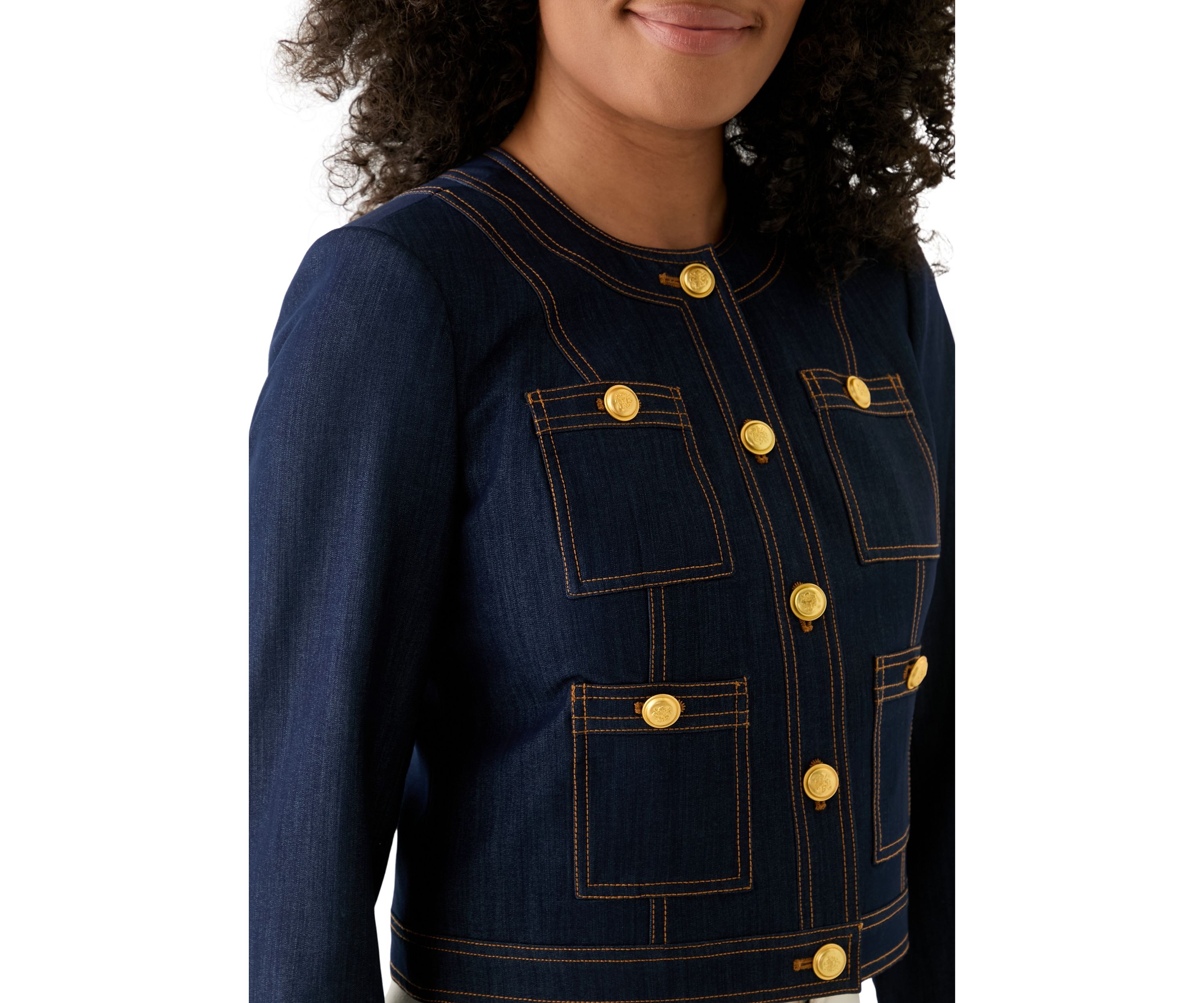 Womens Cropped Denim Jacket