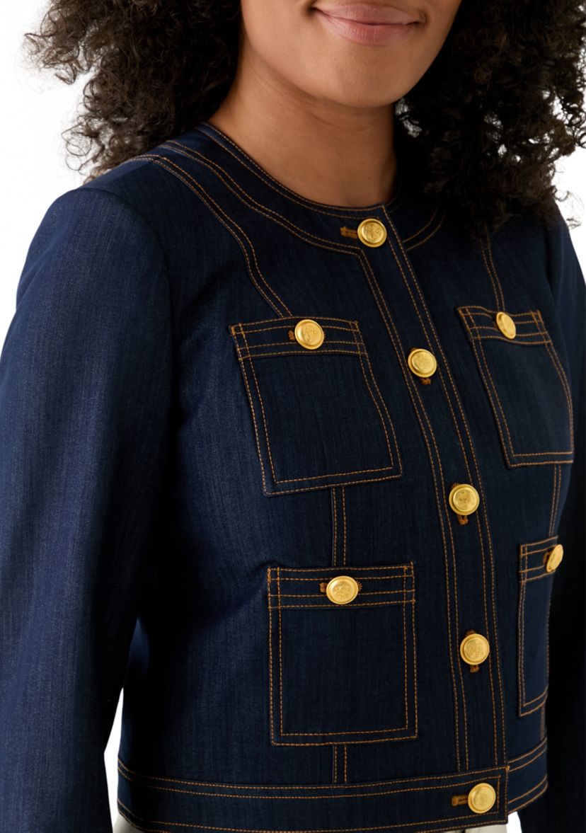 Womens Cropped Denim Jacket
