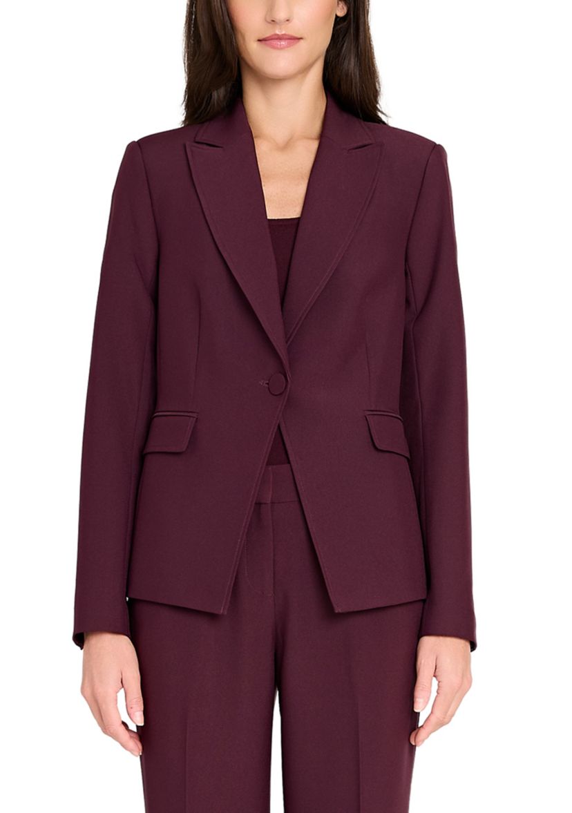 Womens Single Button Crepe Jacket