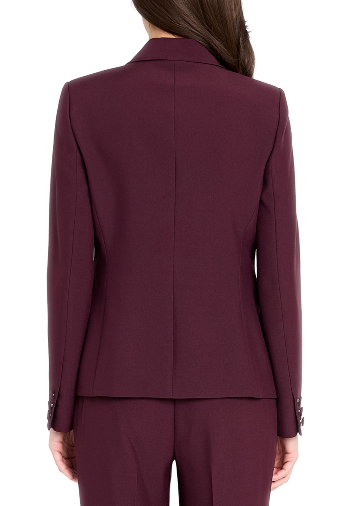 Womens Single Button Crepe Jacket