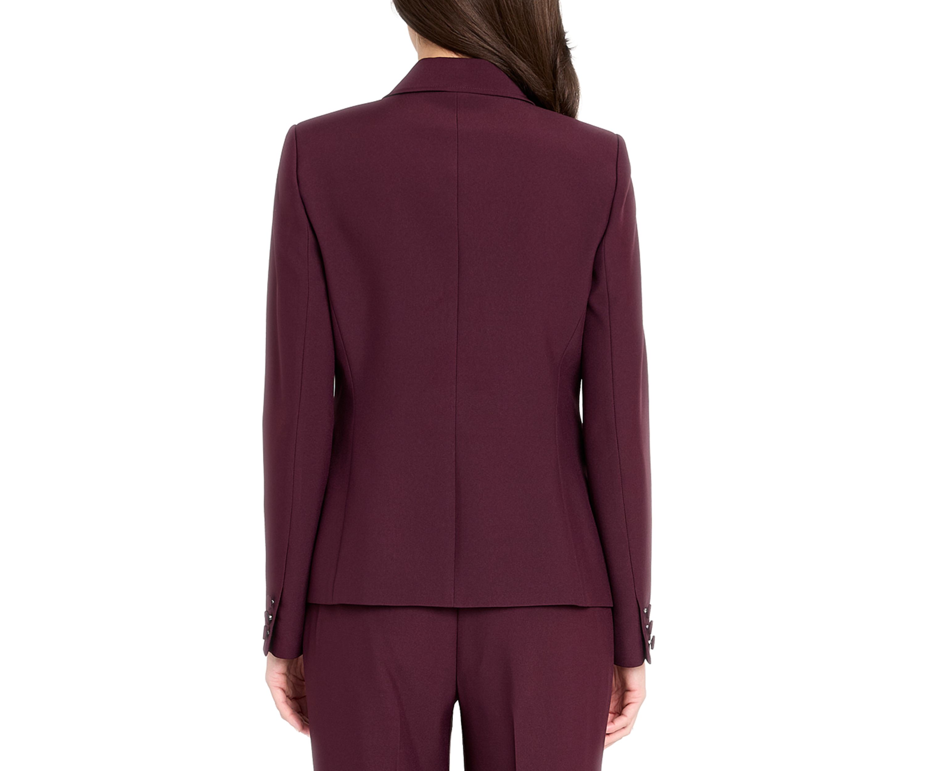 Womens Single Button Crepe Jacket