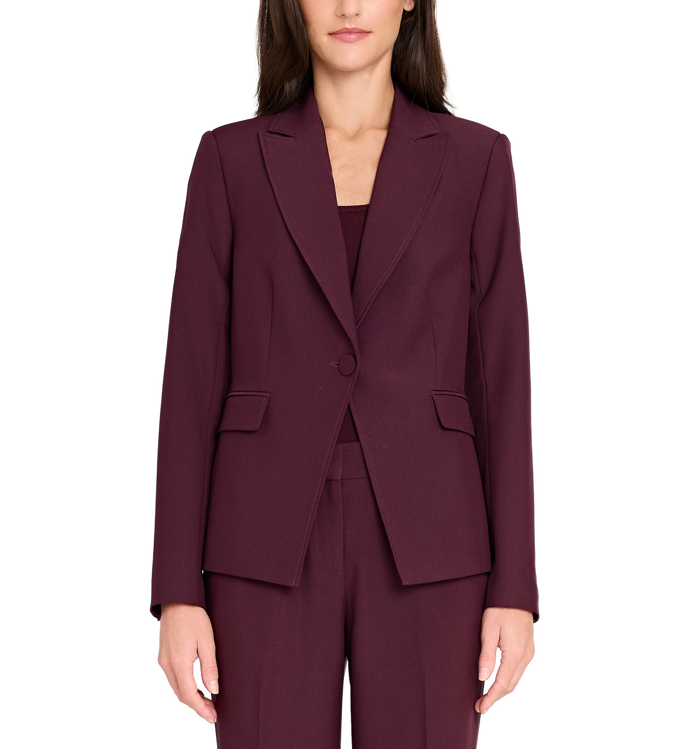 Womens Single Button Crepe Jacket