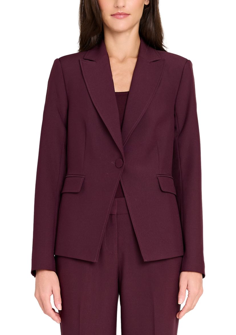 Womens Single Button Crepe Jacket