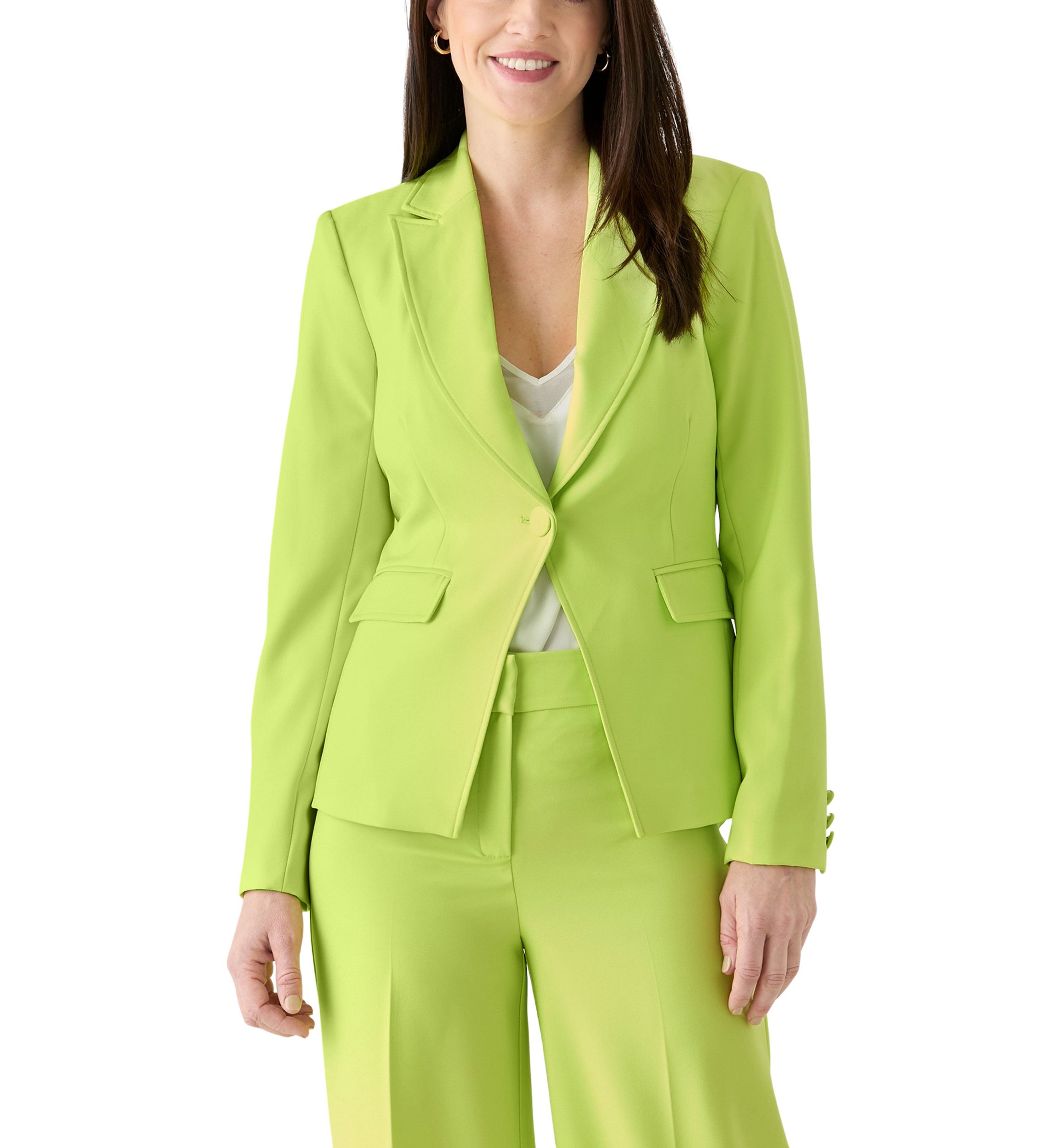 Womens One Button Crepe Suit Separate Jacket