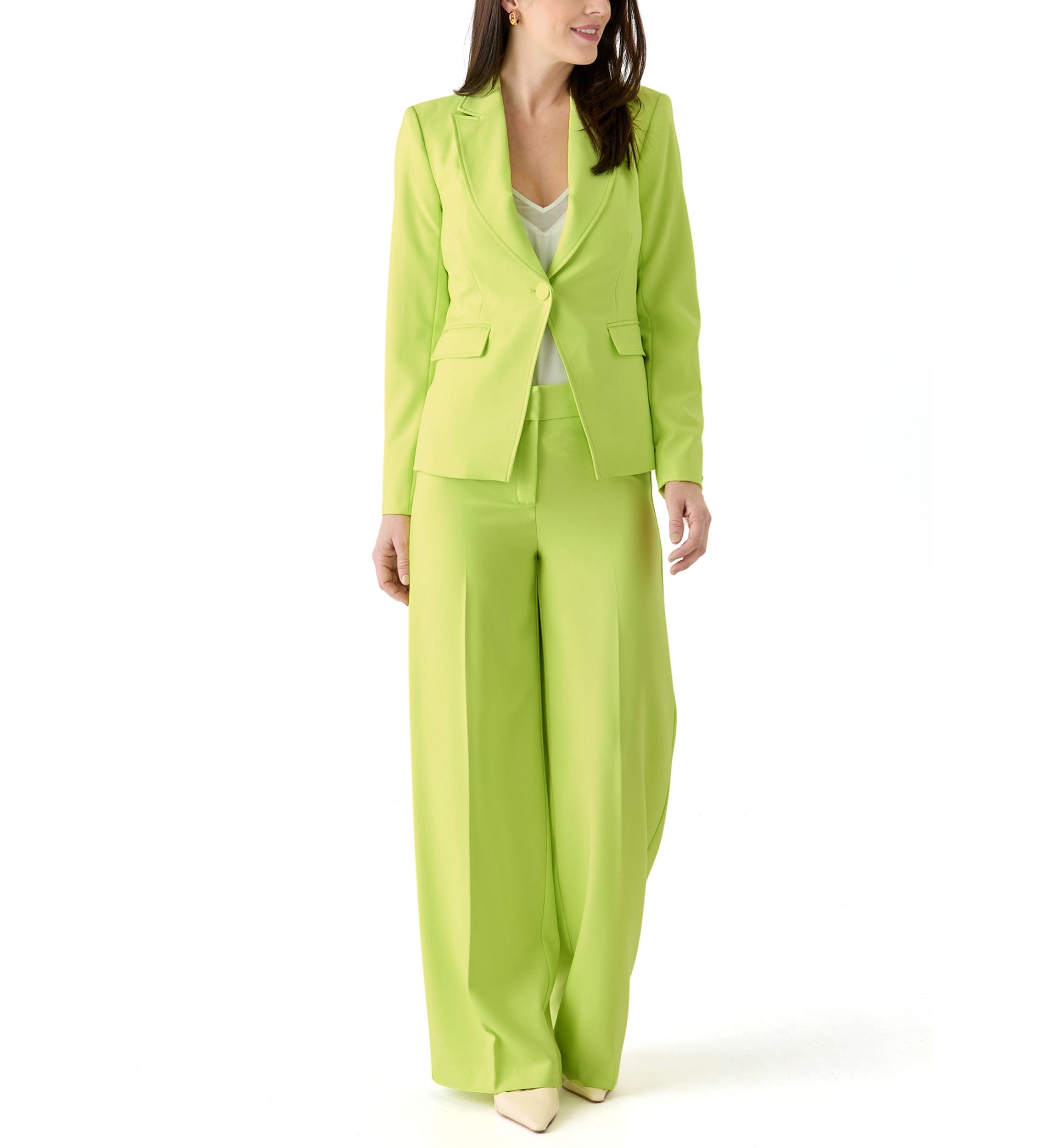 Womens One Button Crepe Suit Separate Jacket