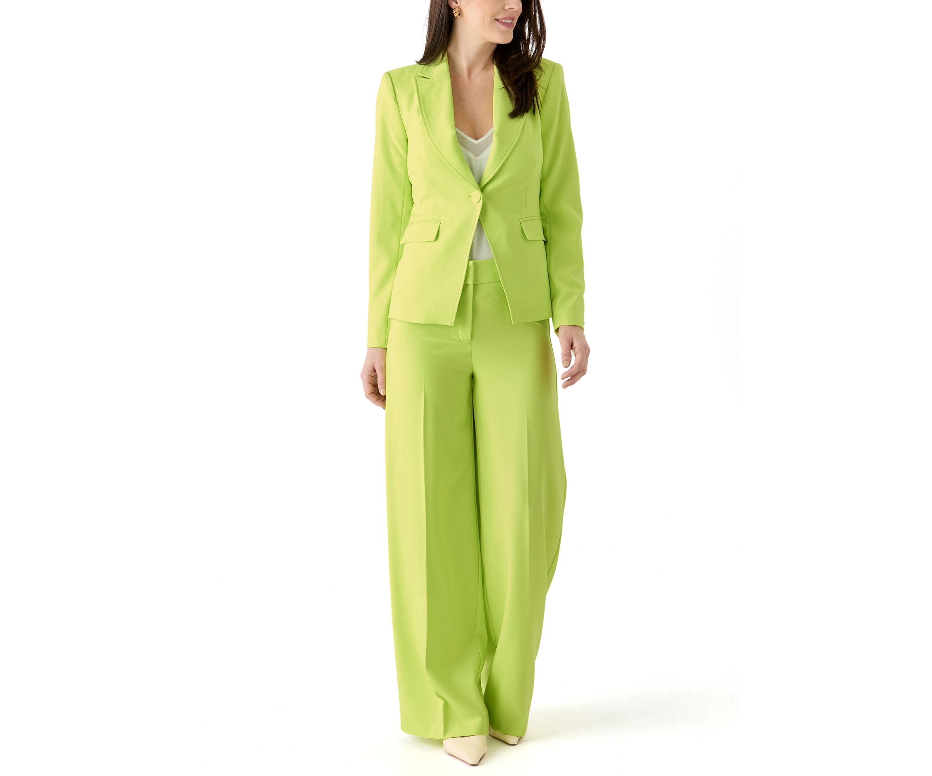 Womens One Button Crepe Suit Separate Jacket
