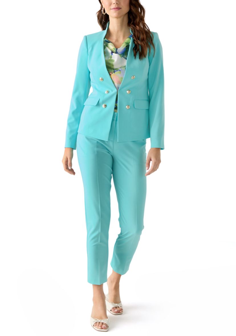 Womens Bi Stretch Faux Double Breasted Suit Separate Jacket