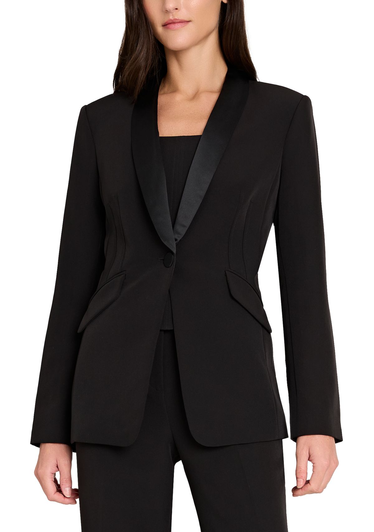 Womens One Button Velvet Tux
