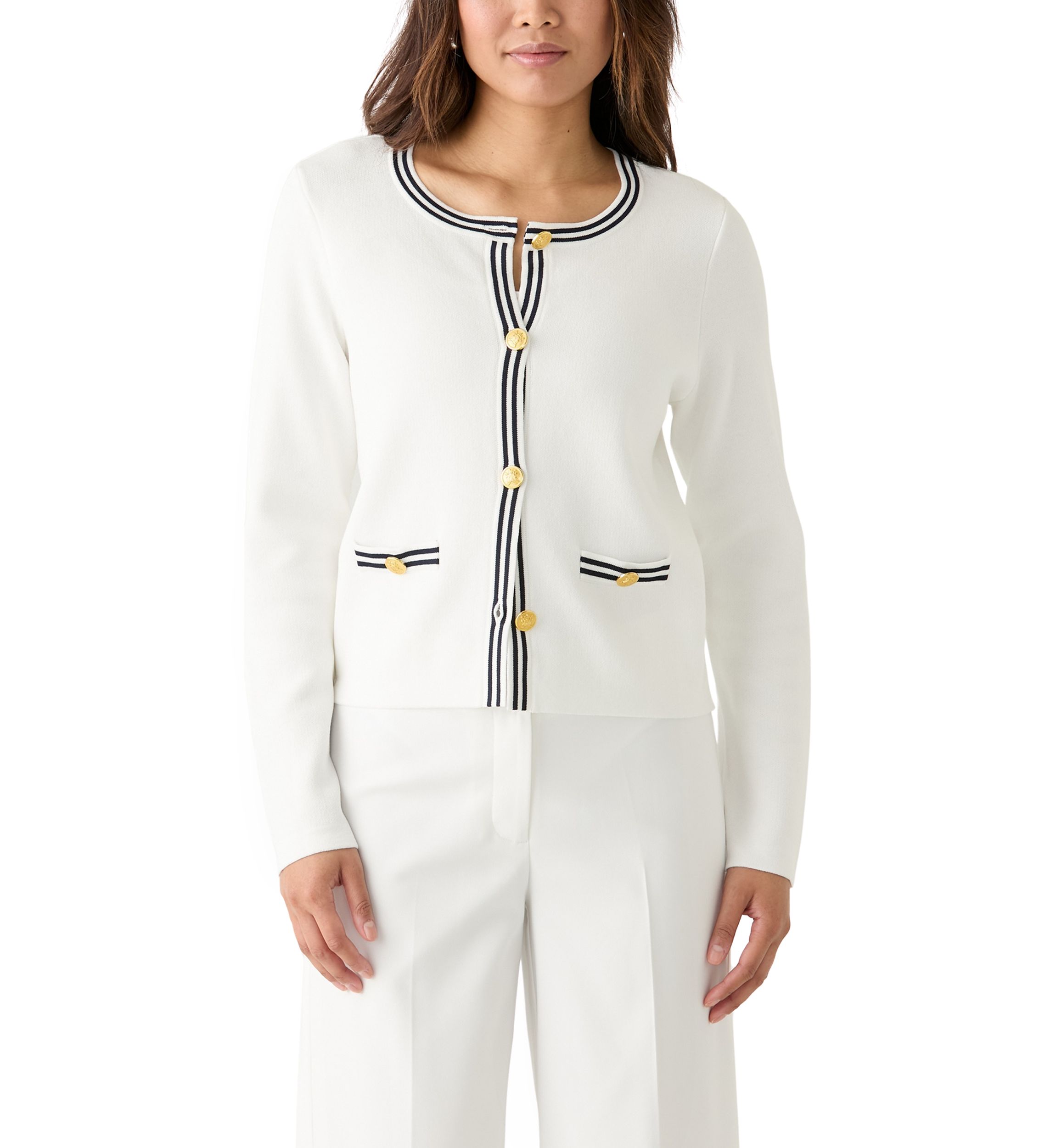 Womens Punto Milano Cardigan with Buttons
