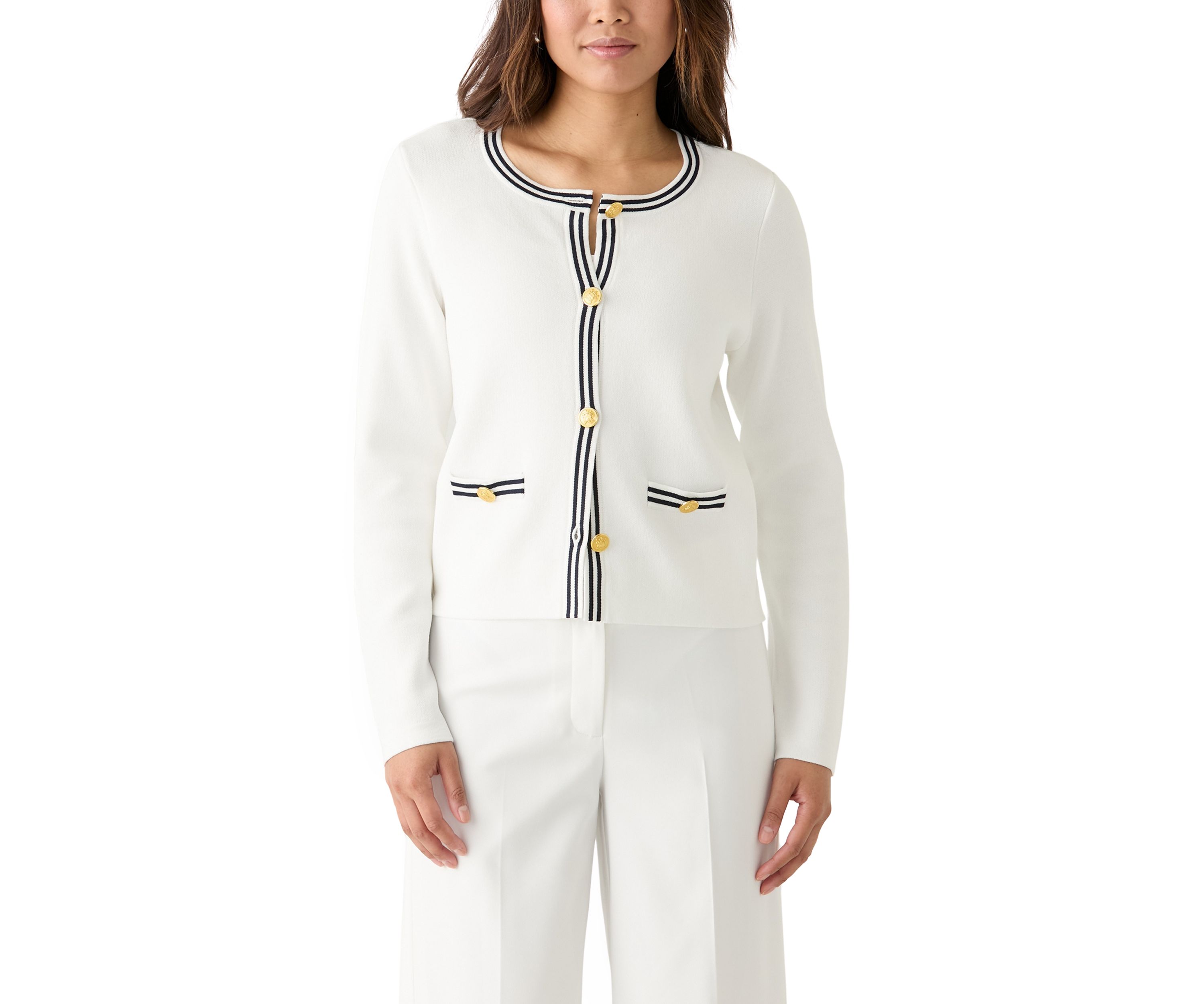 Womens Punto Milano Cardigan with Buttons
