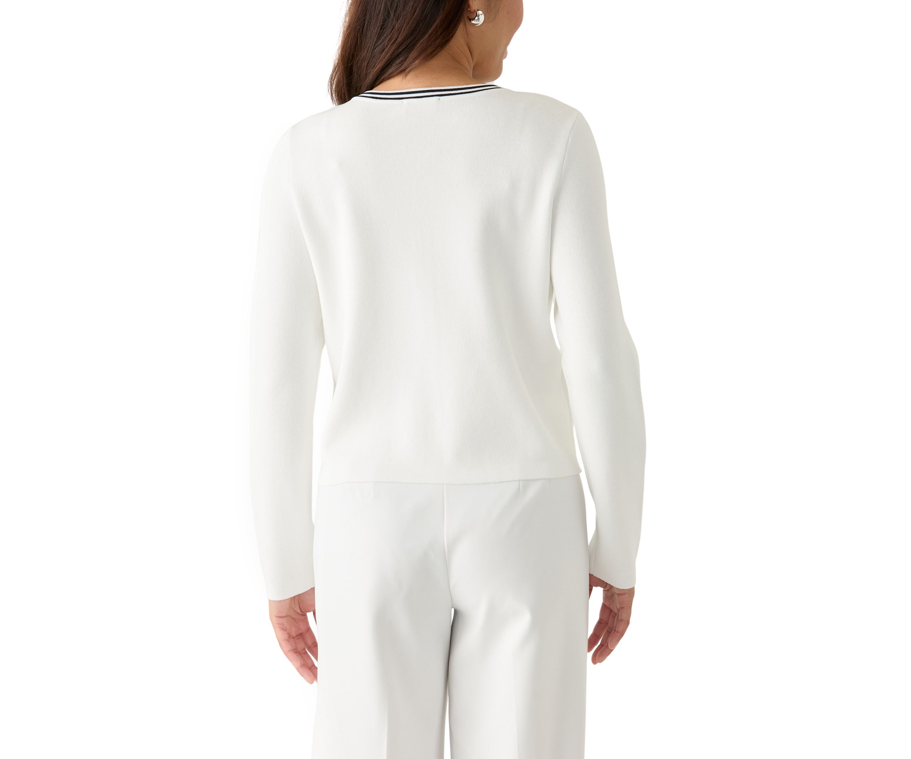 Womens Punto Milano Cardigan with Buttons