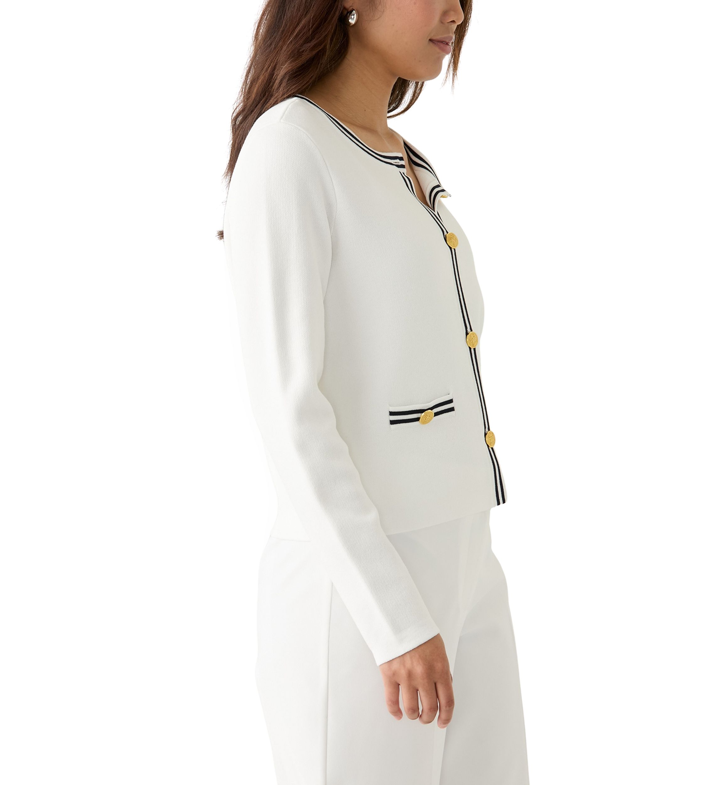 Womens Punto Milano Cardigan with Buttons