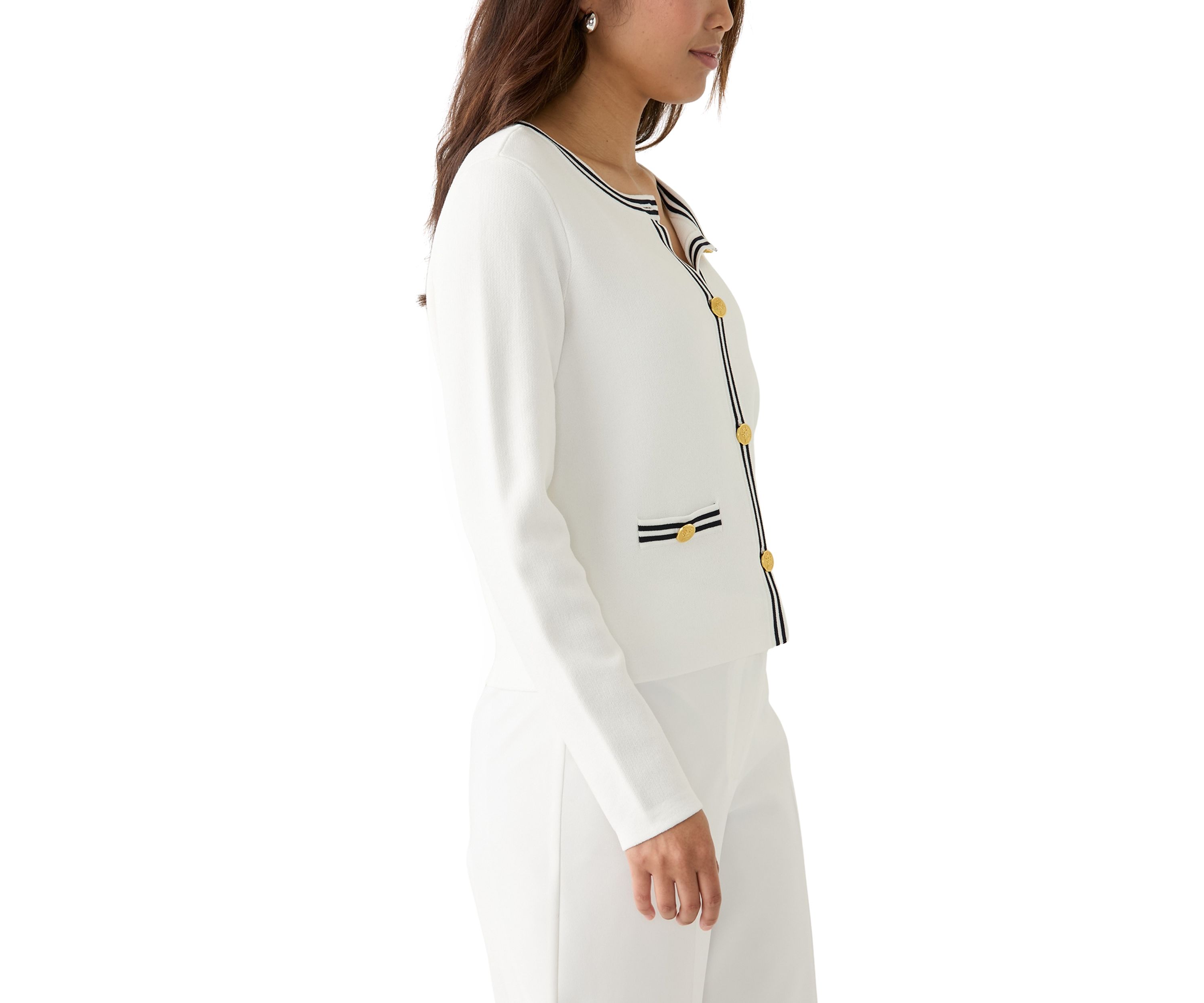 Womens Punto Milano Cardigan with Buttons