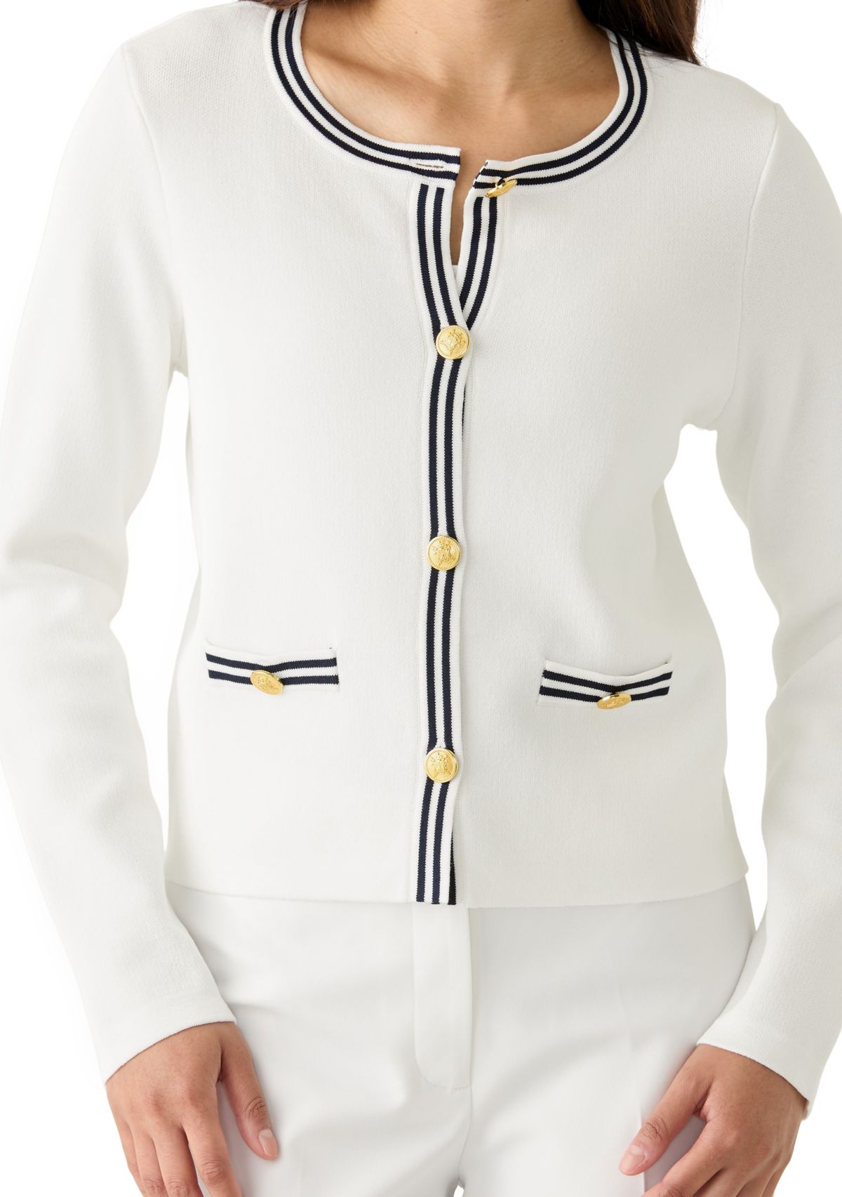 Womens Punto Milano Cardigan with Buttons