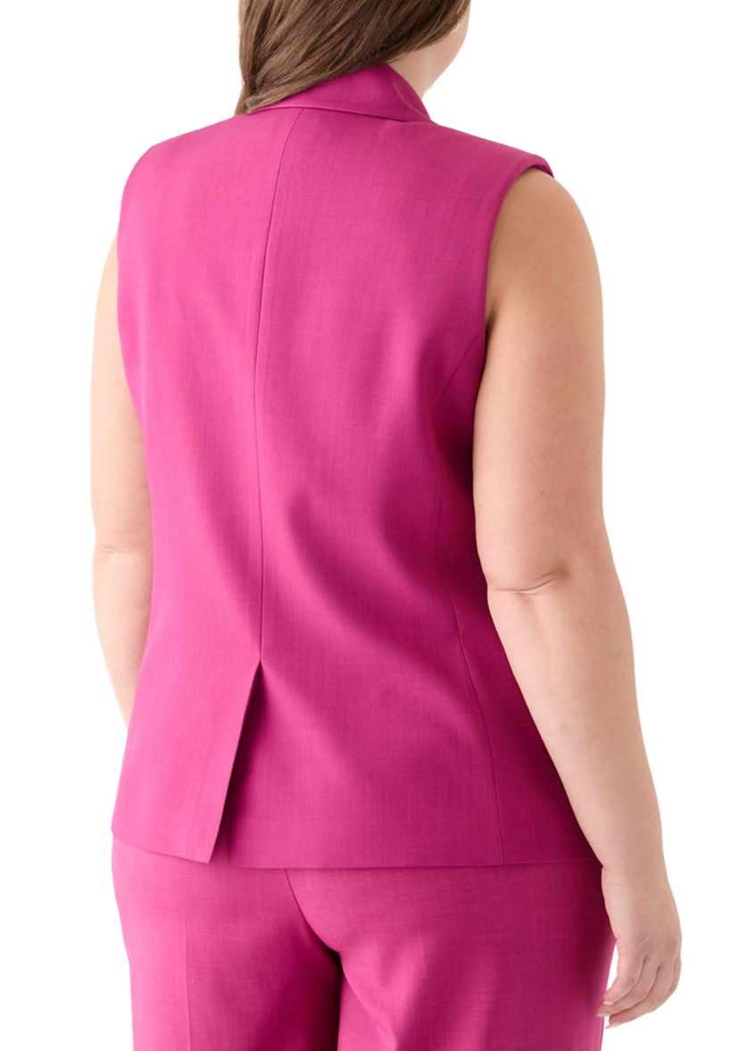 Plus Size Woven Vest