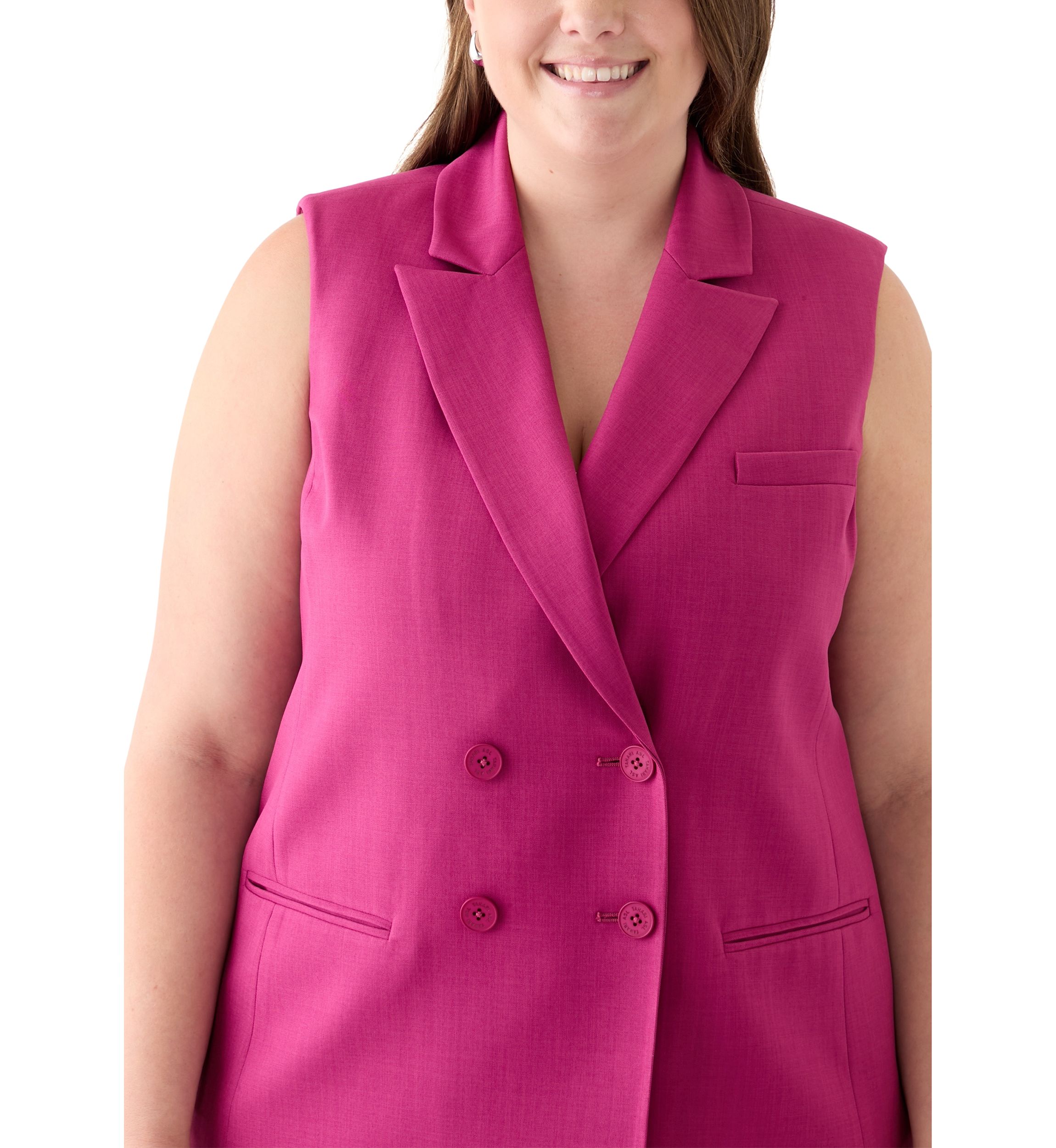 Plus Size Woven Vest
