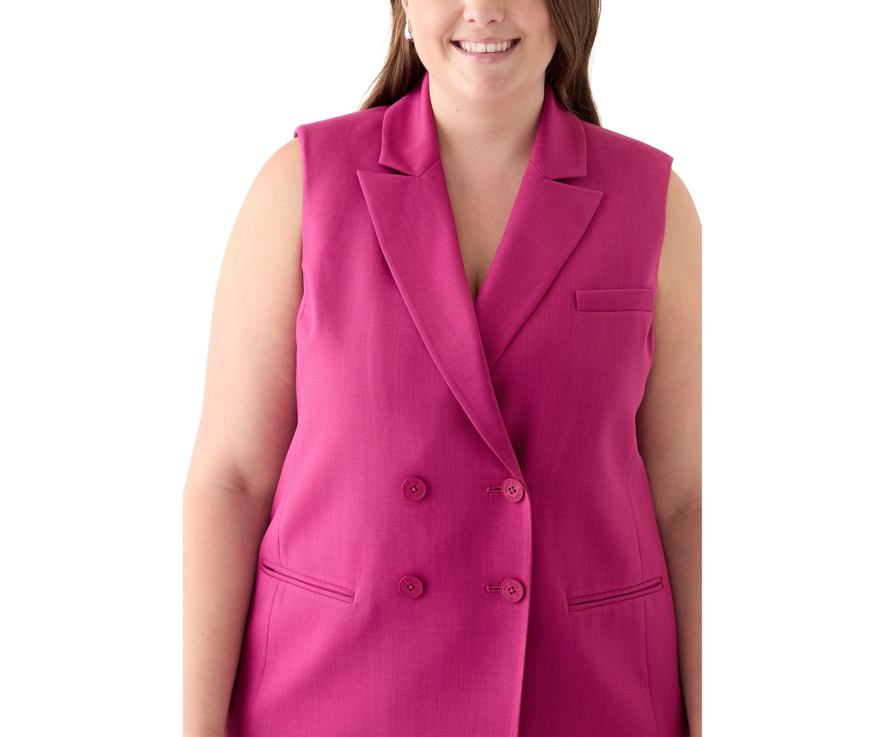 Plus Size Woven Vest