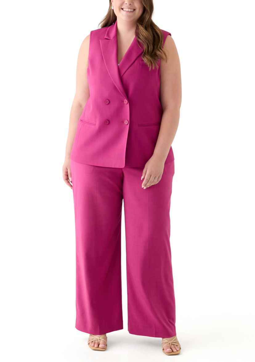 Plus Size Woven Vest
