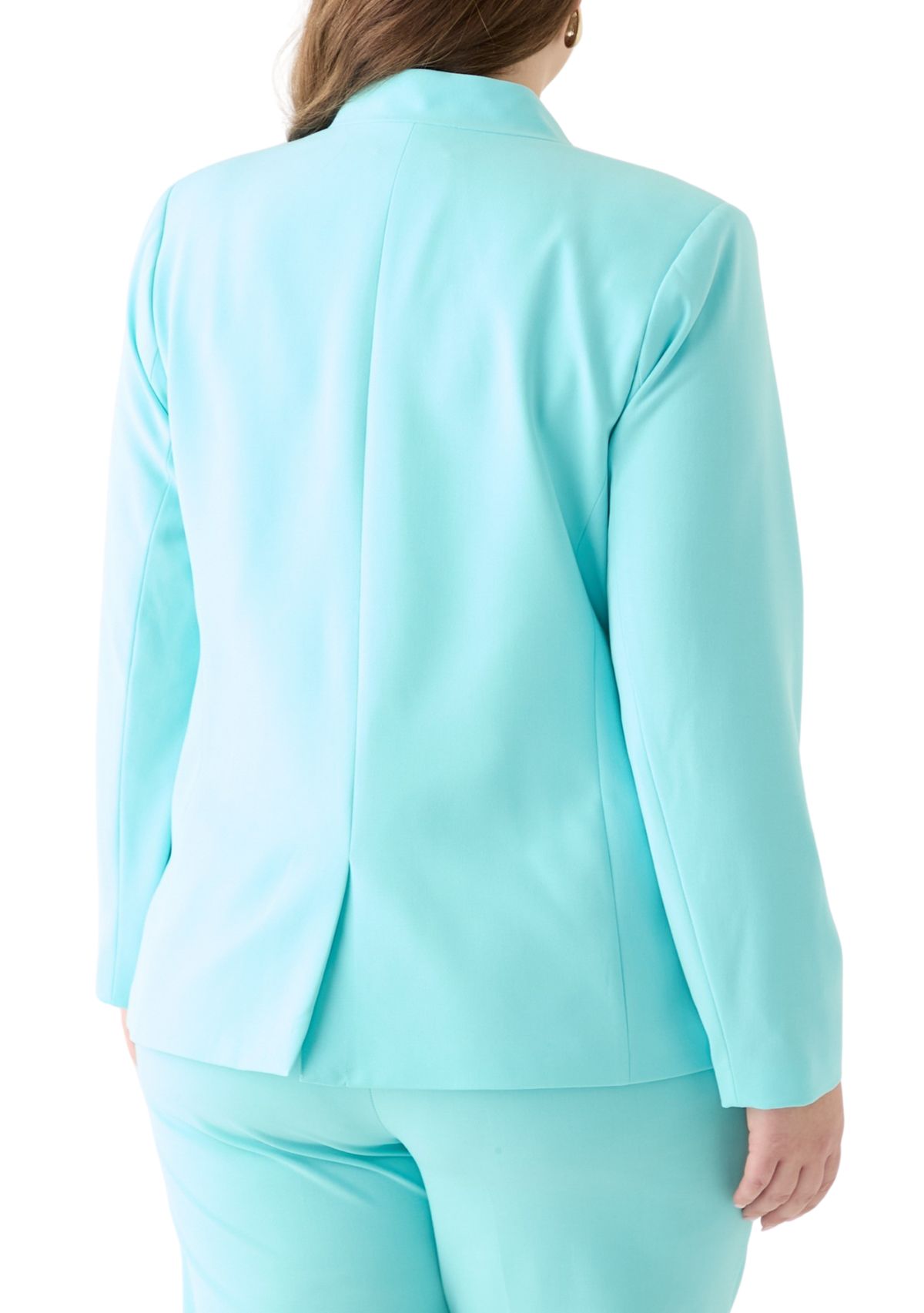 Plus Size Bi Stretch Faux Double Breasted Suit Separate Jacket