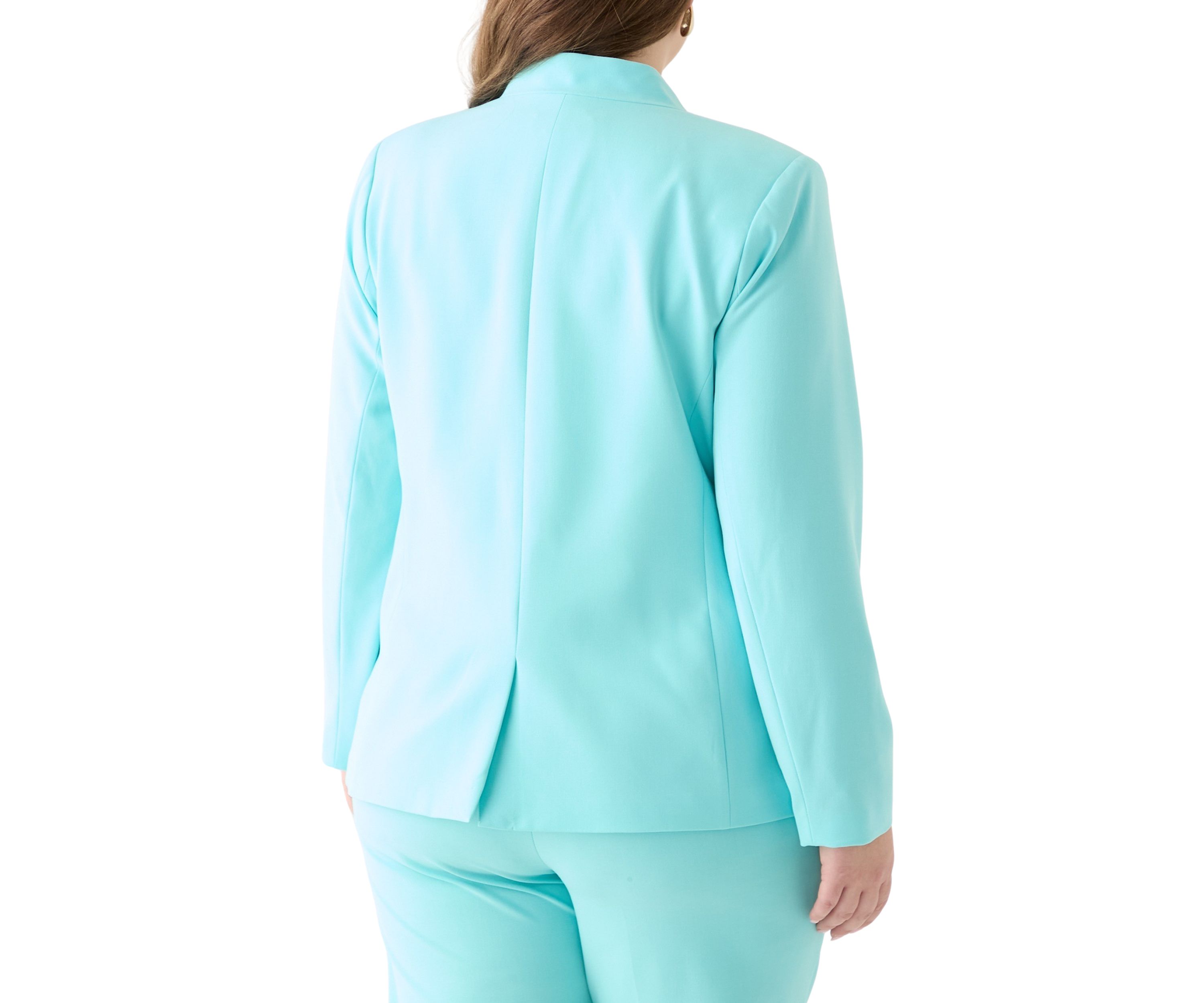 Plus Size Bi Stretch Faux Double Breasted Suit Separate Jacket