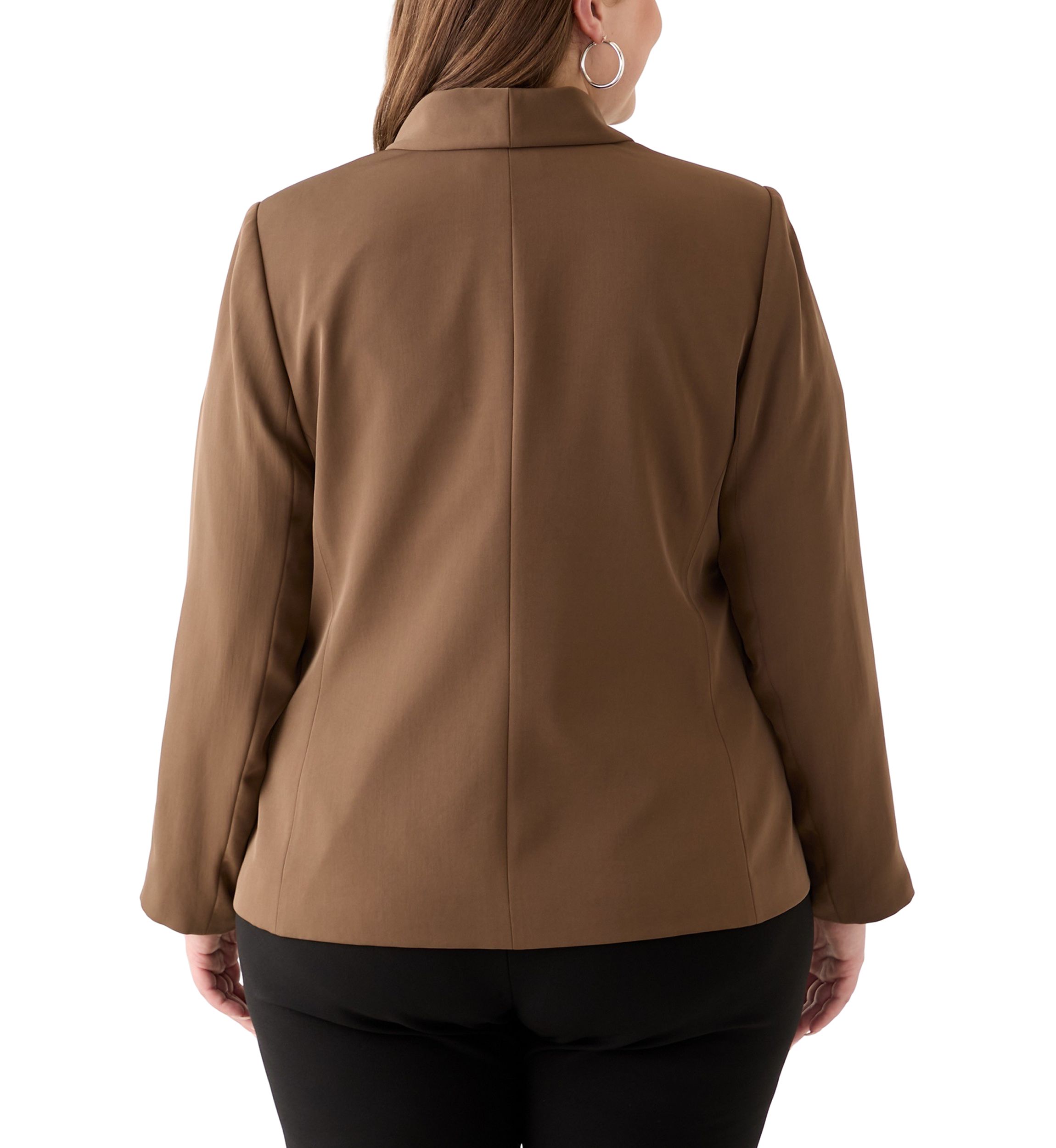 Plus Size Brushed Woven Jacket