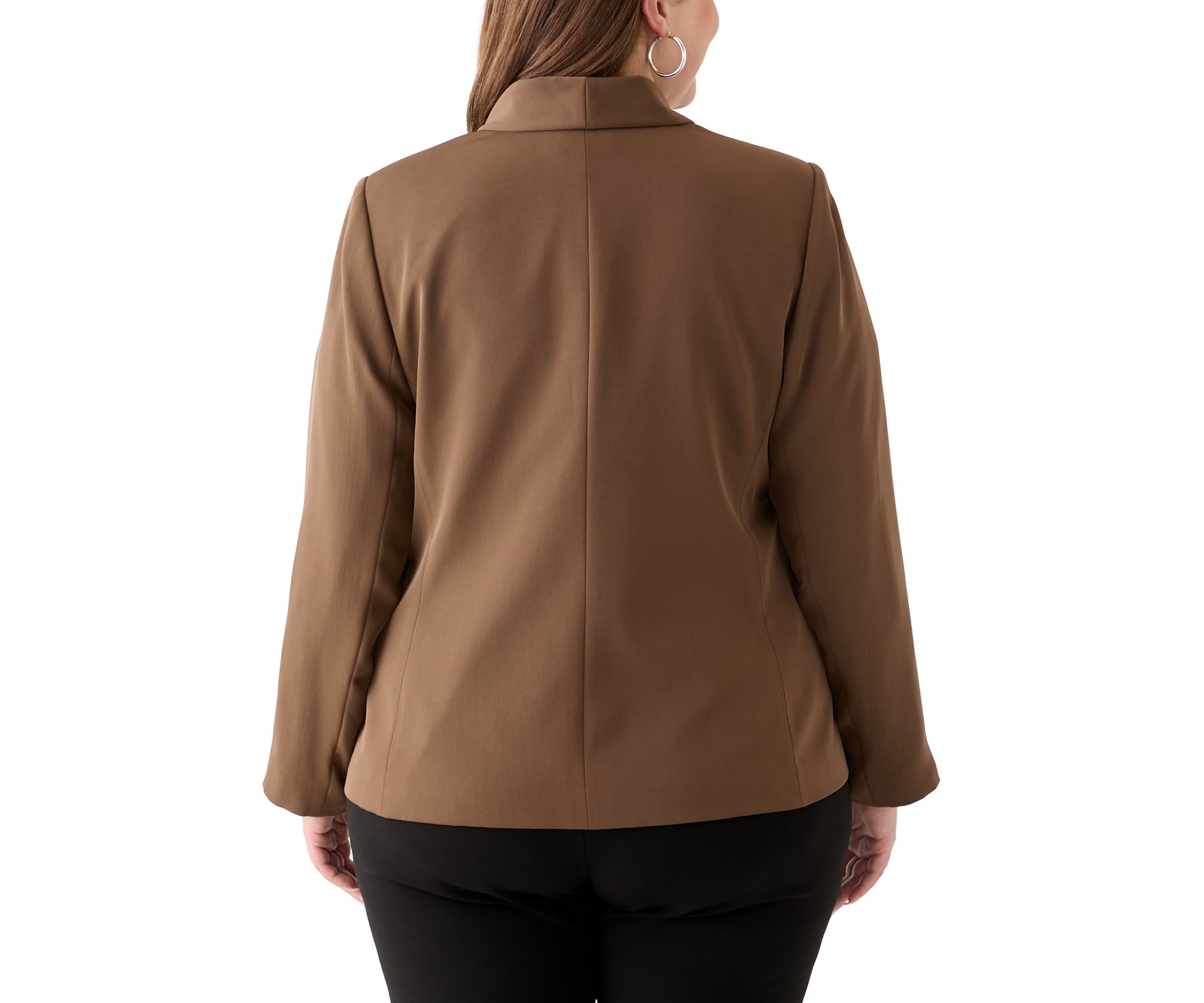 Plus Size Brushed Woven Jacket