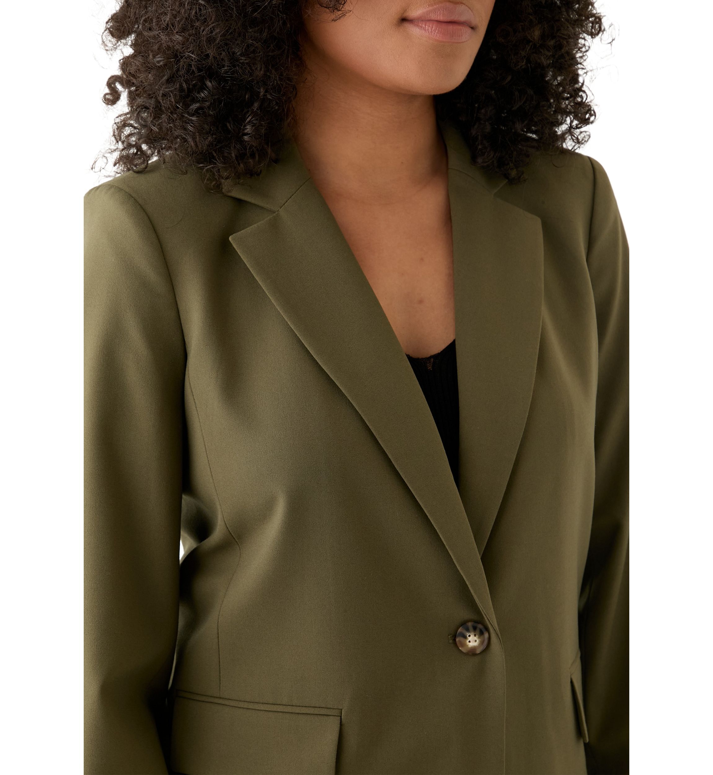 Womens Woven Long Suit Separate Jacket