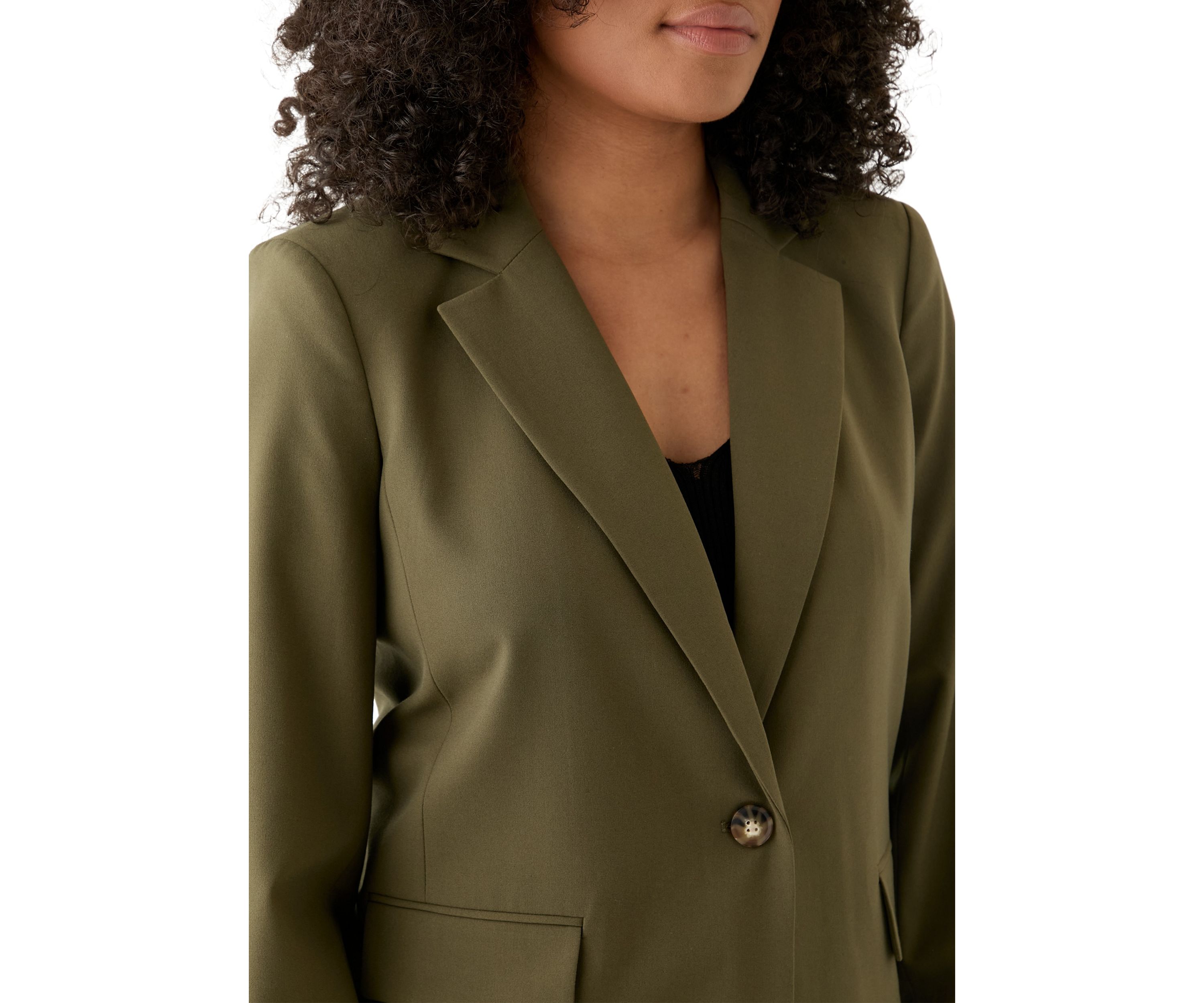 Womens Woven Long Suit Separate Jacket