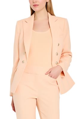 Tahari ASL Women's Faux Double Breasted Notch Collar Blazer, 6