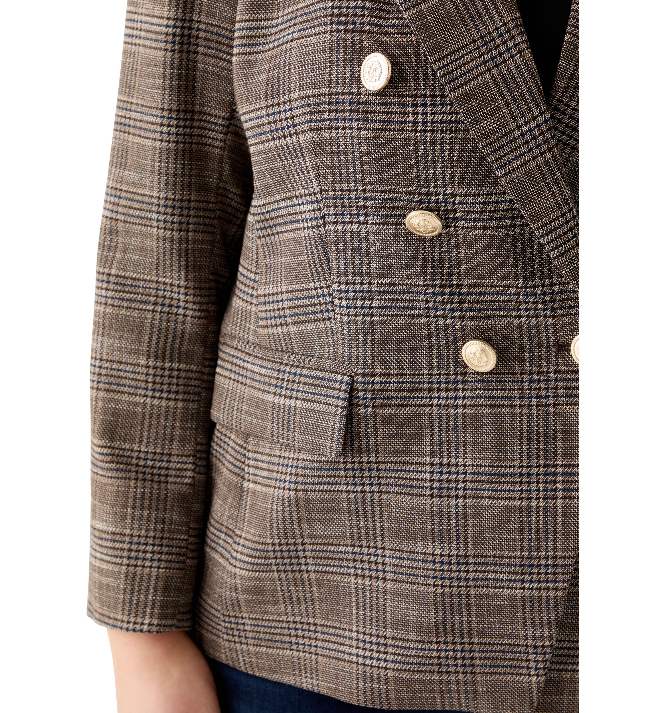 Plus Size Plaid Blazer