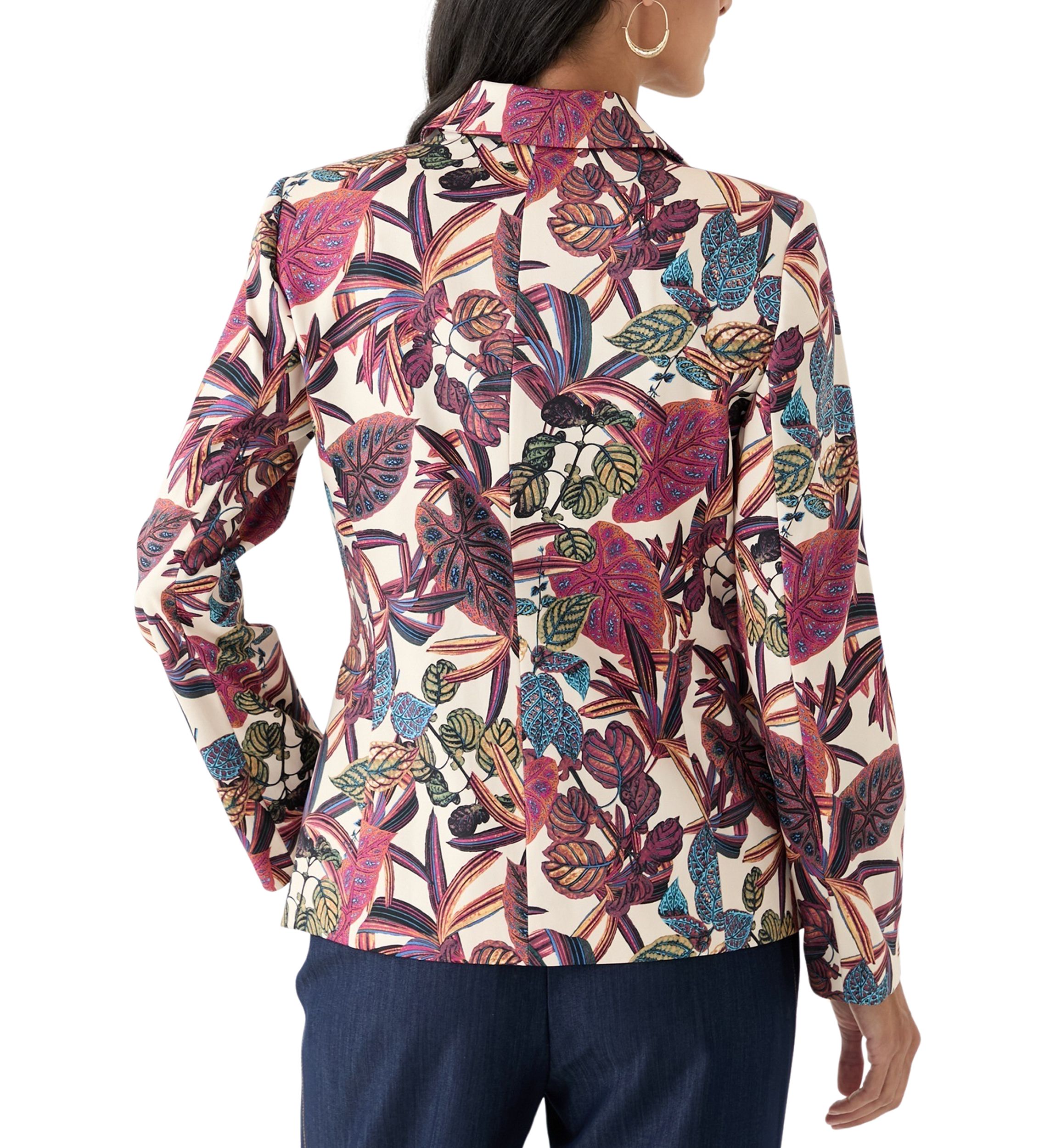 Womens Printed Satin Suit Separate Jacket