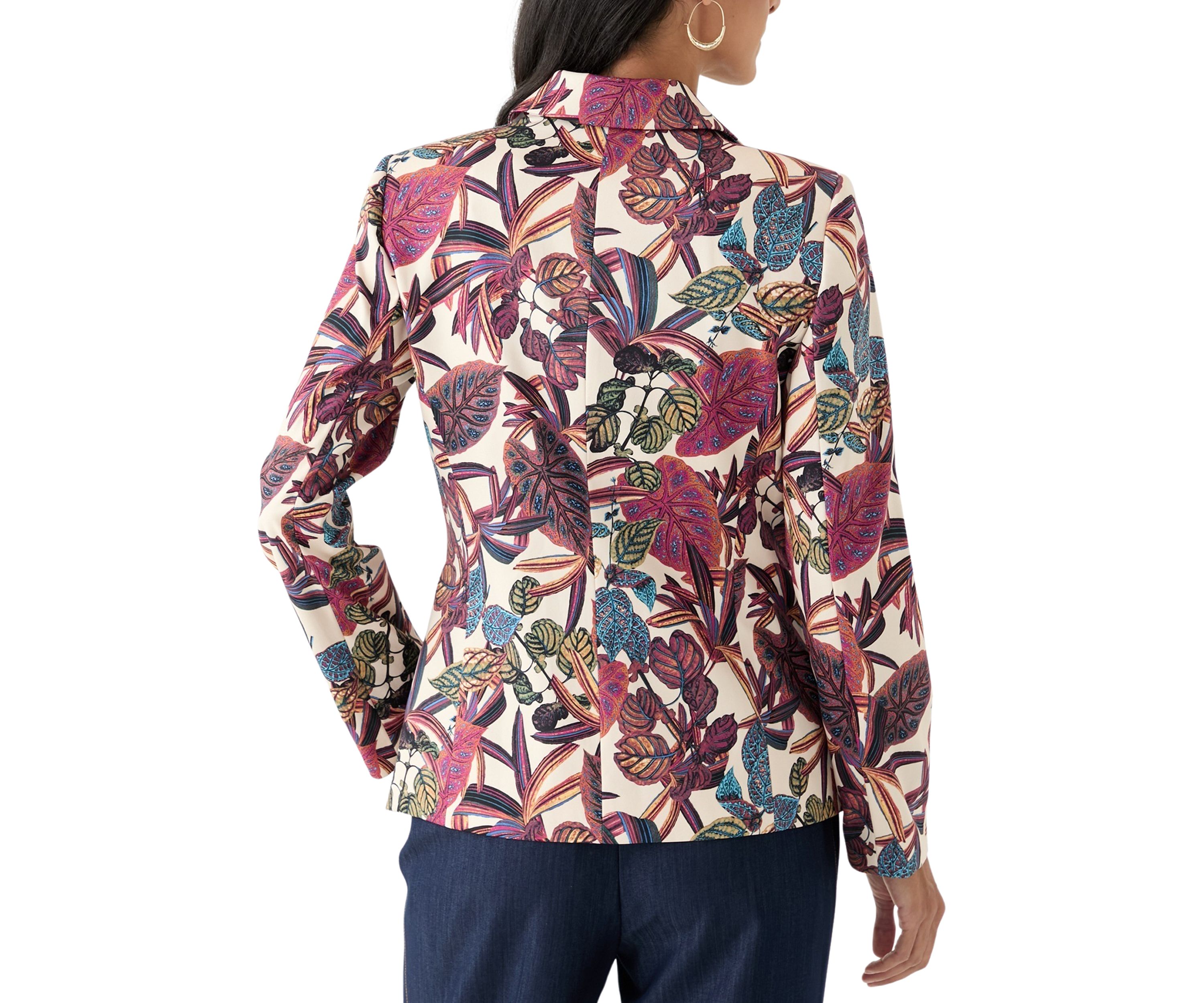 Womens Printed Satin Suit Separate Jacket