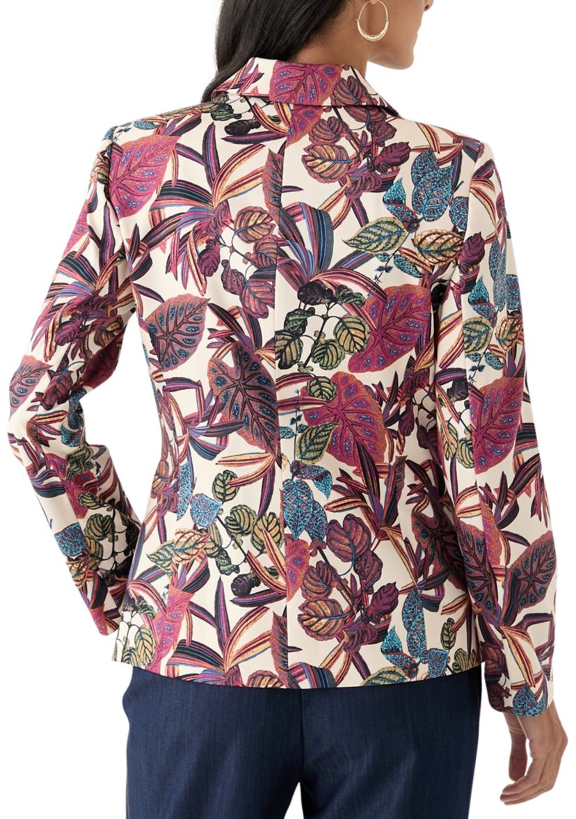 Womens Printed Satin Suit Separate Jacket