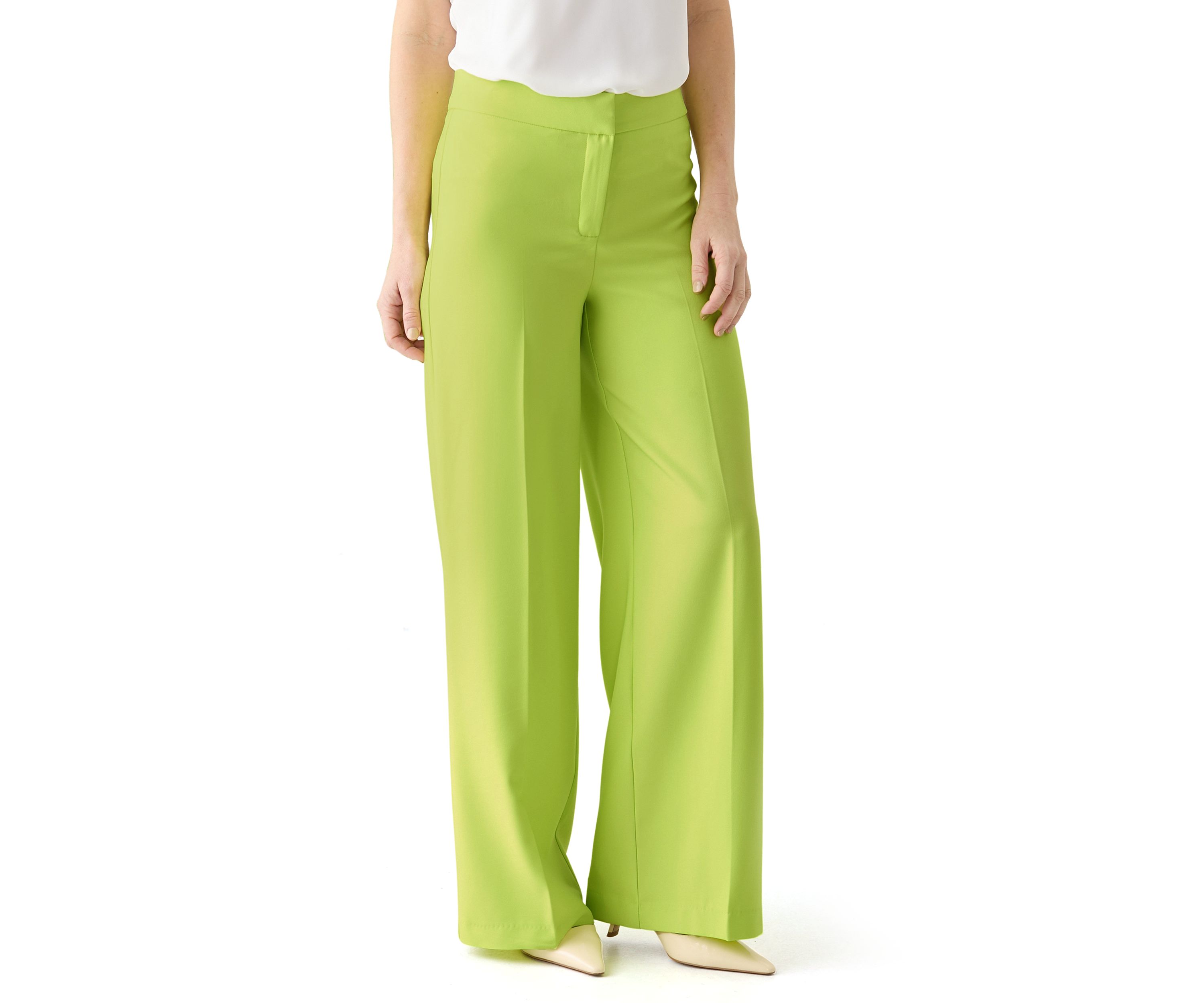 Womens Wide Leg Crepe Pants