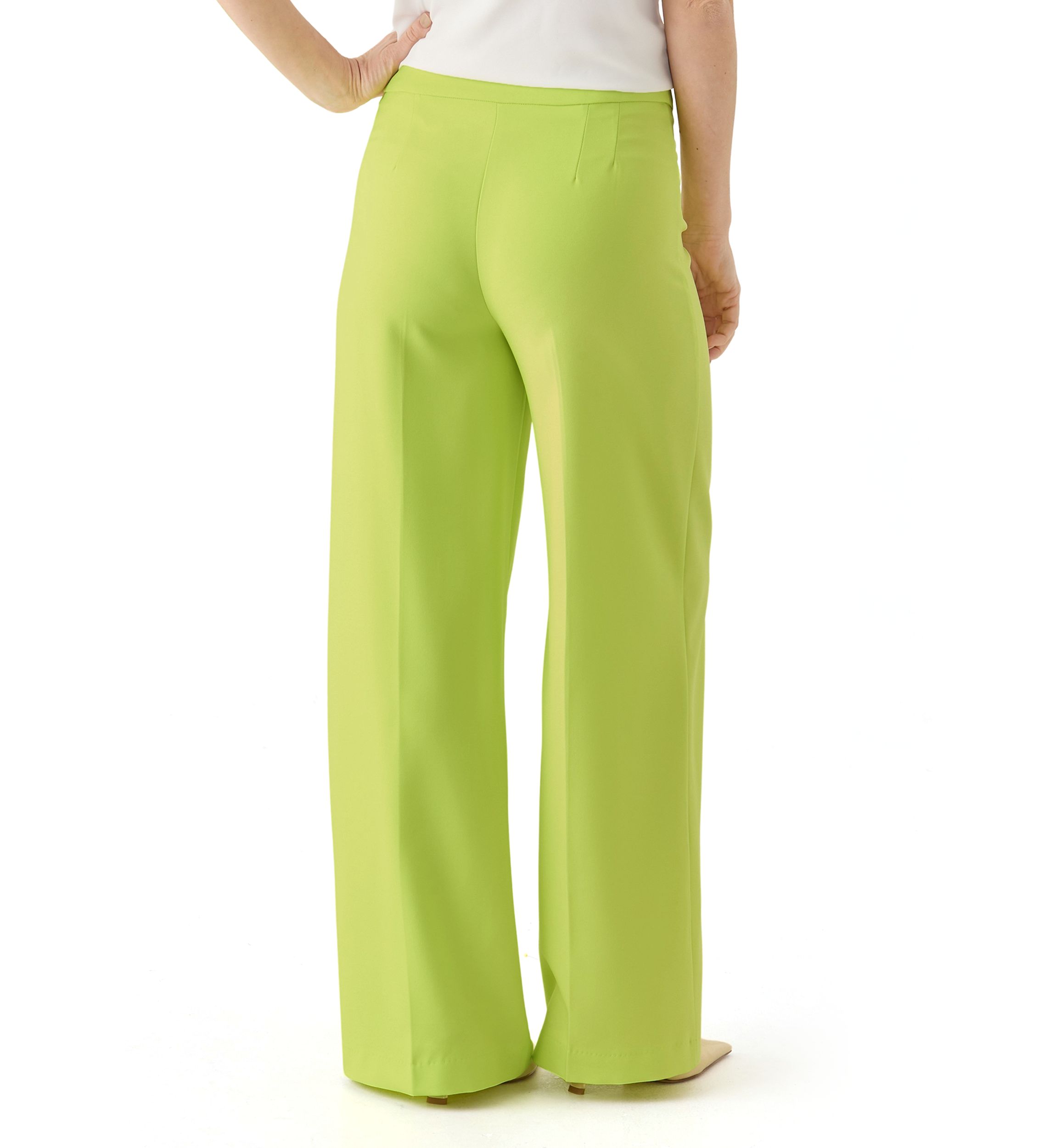 Womens Wide Leg Crepe Pants