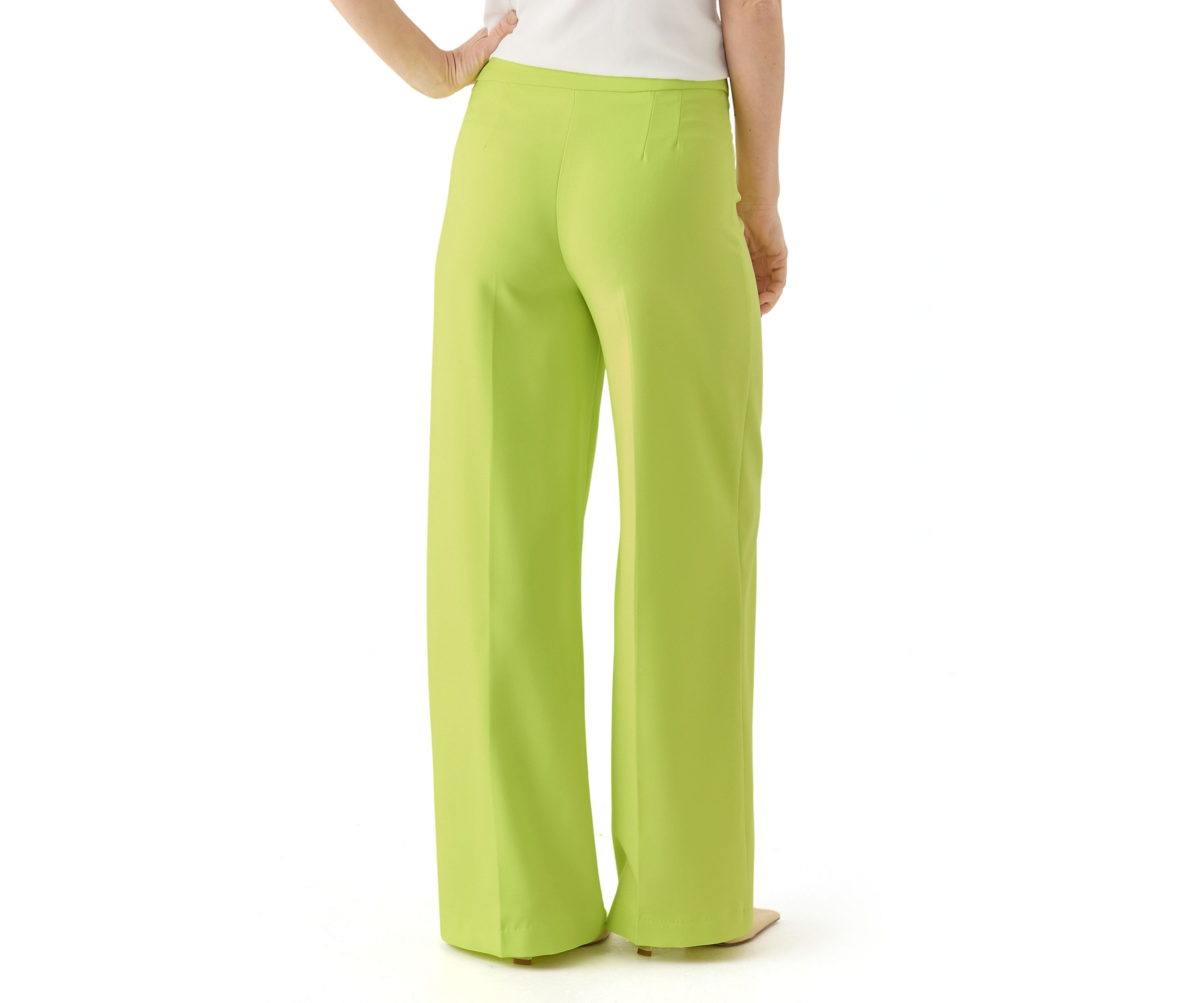 Womens Wide Leg Crepe Pants