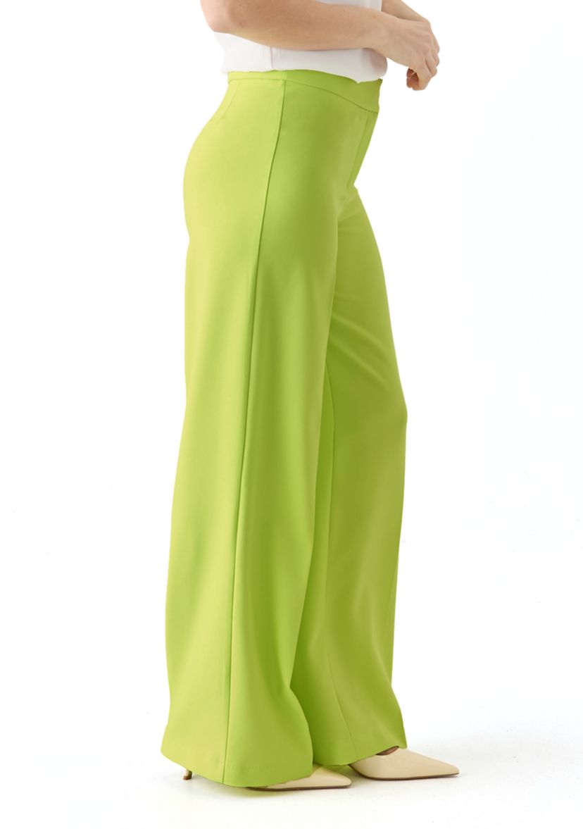 Womens Wide Leg Crepe Pants