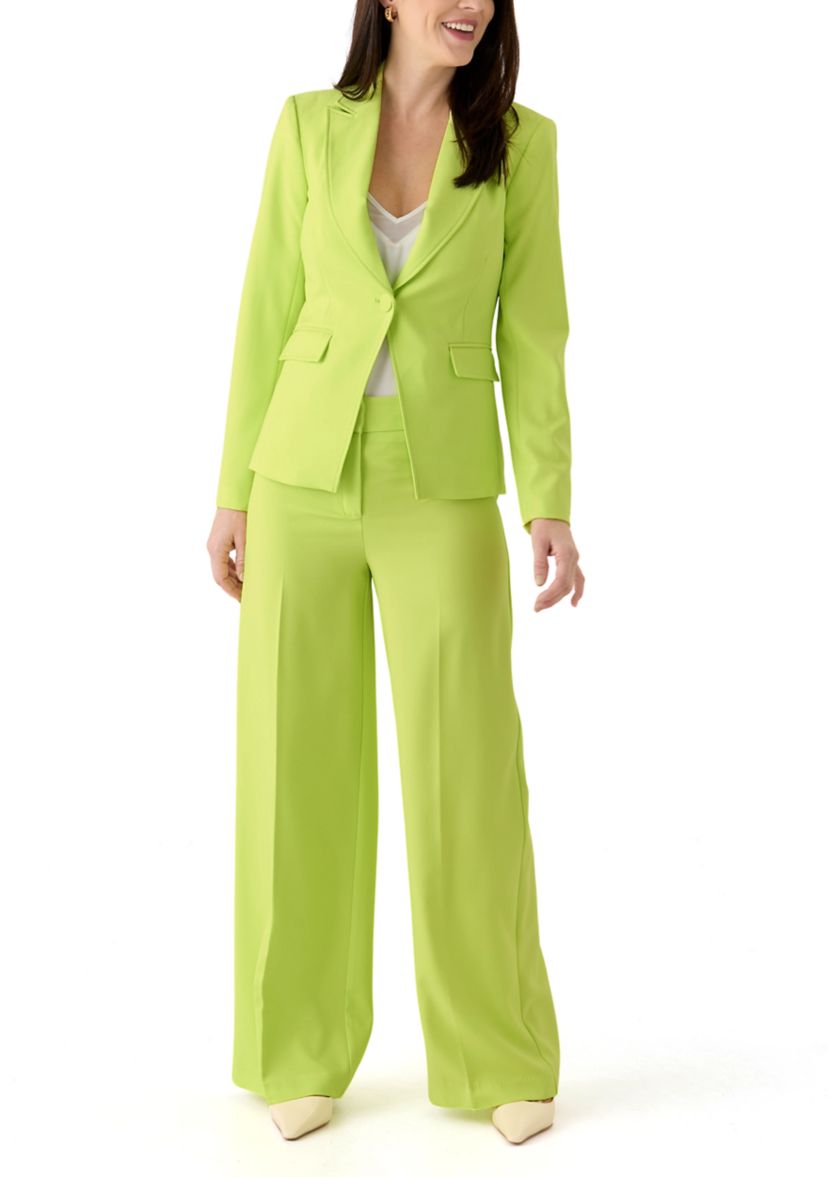Womens Wide Leg Crepe Pants