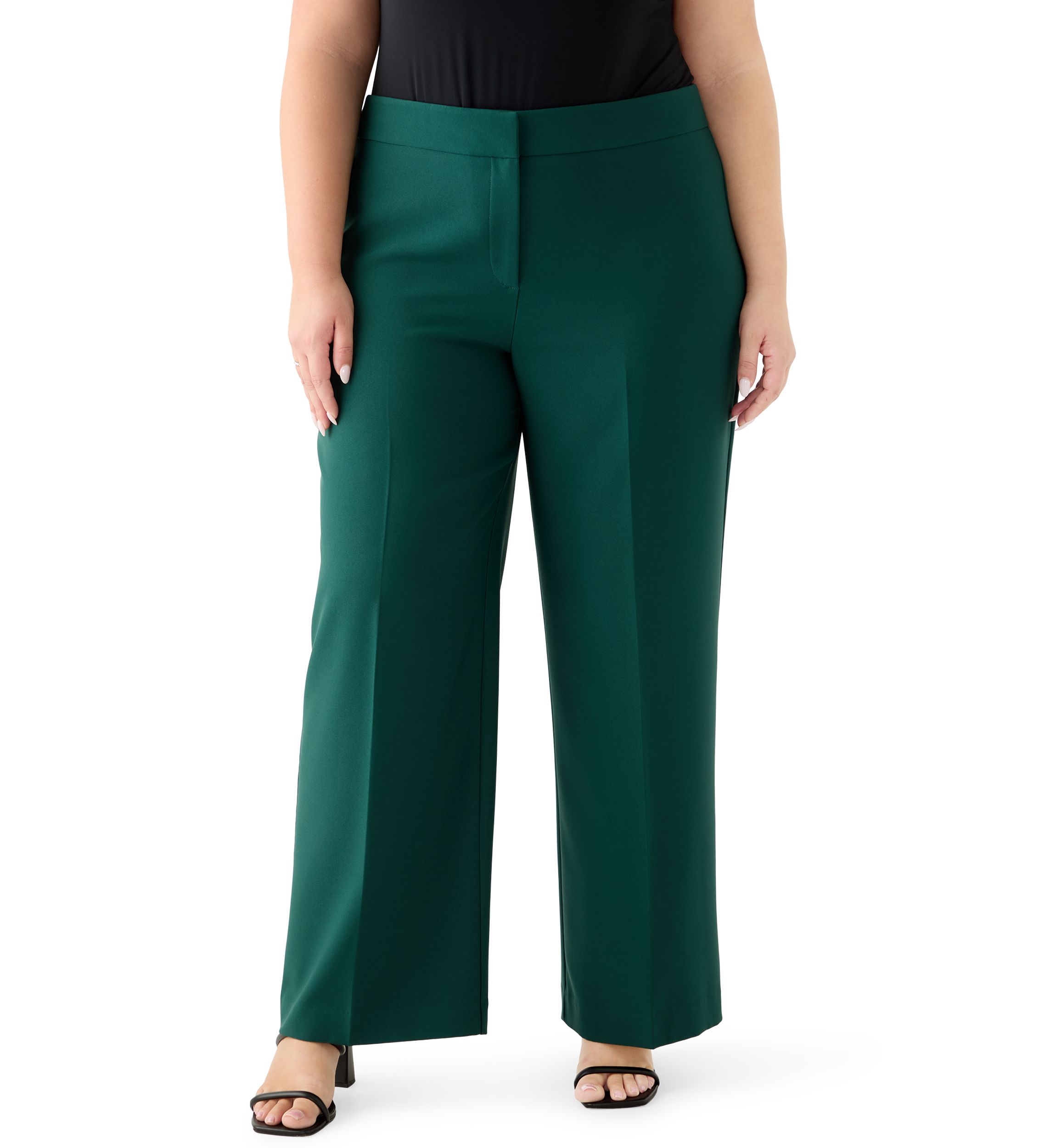 Plus Size Crepe Wide Leg Pants