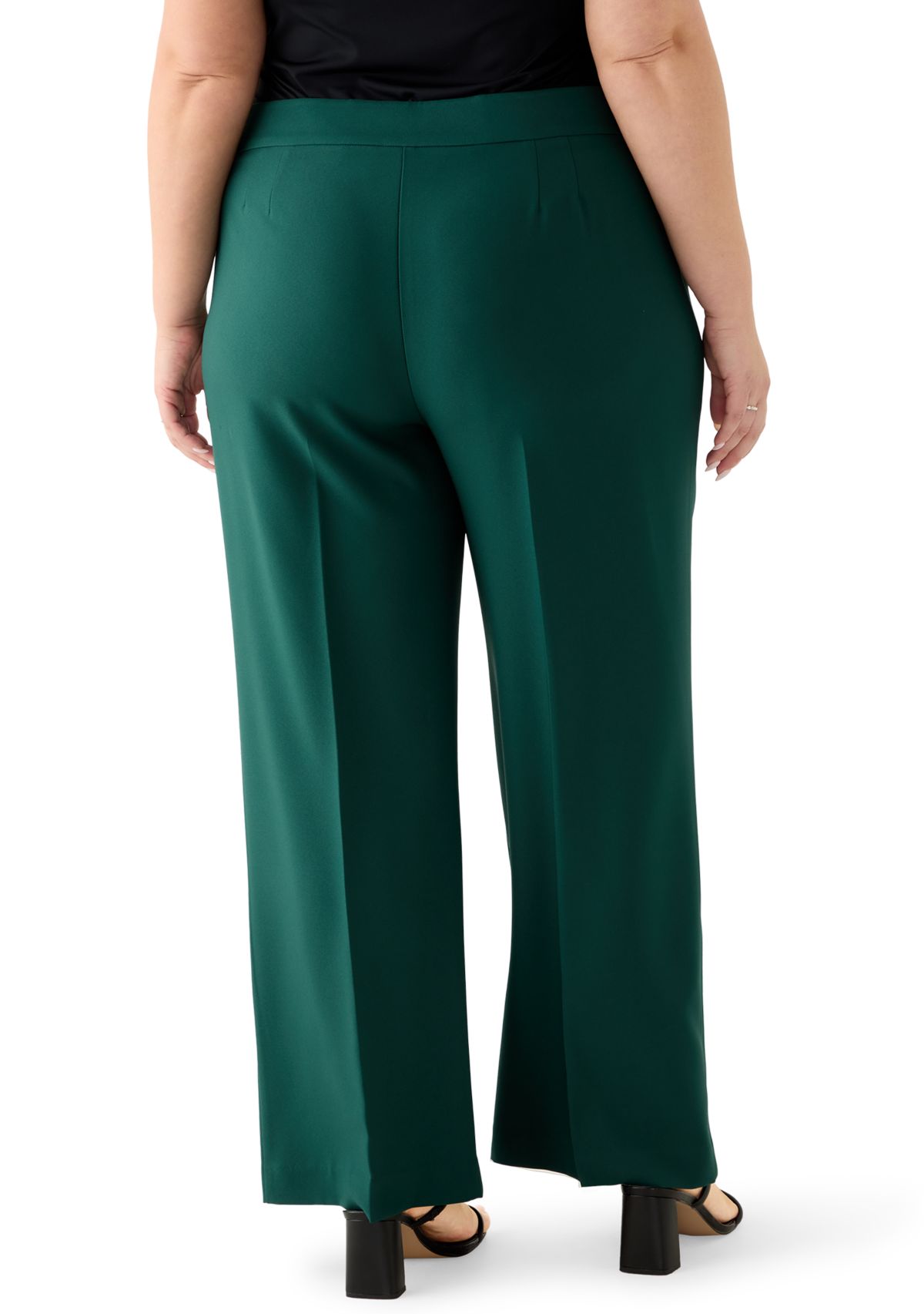 Plus Size Crepe Wide Leg Pants