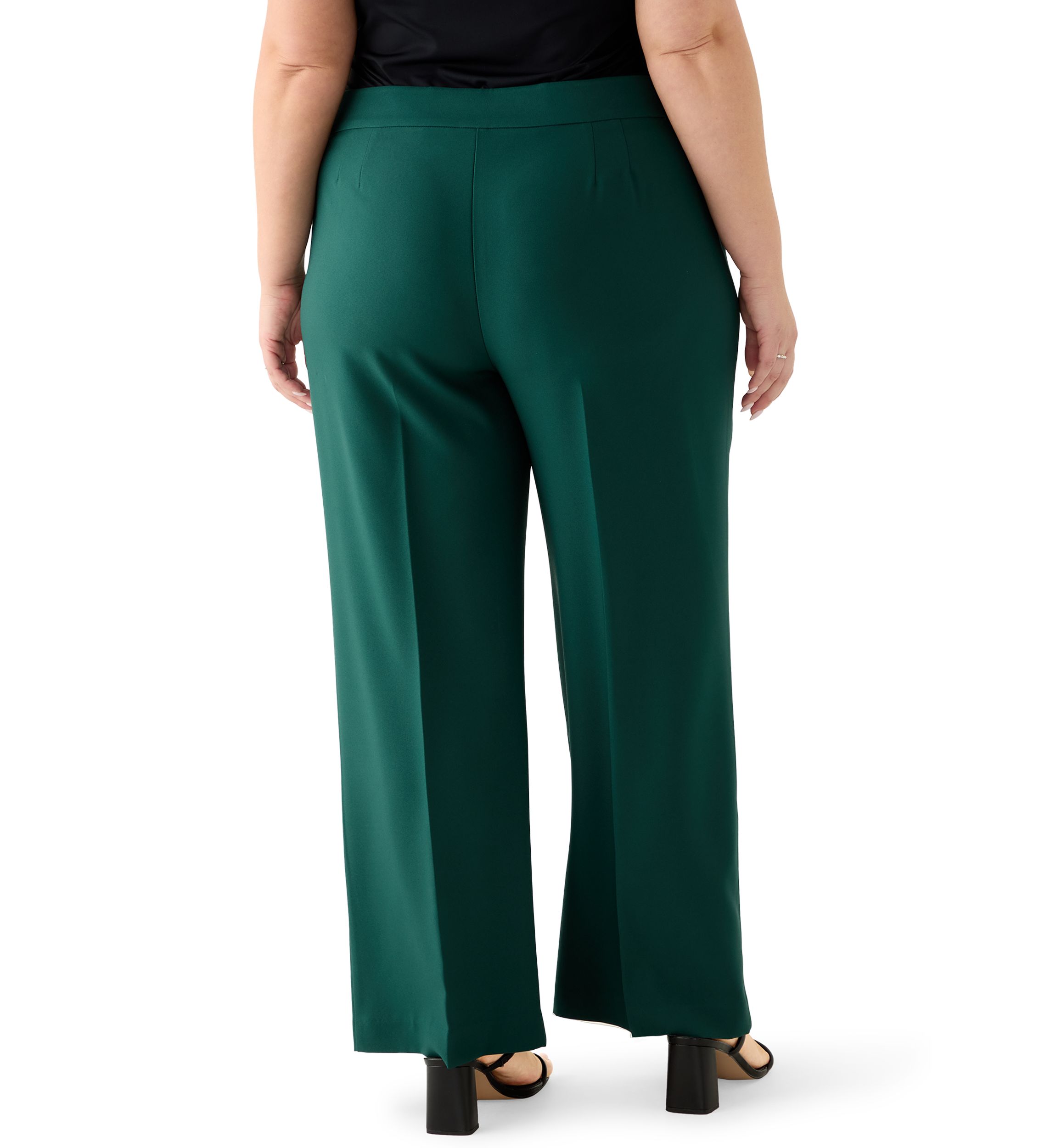 Plus Size Crepe Wide Leg Pants