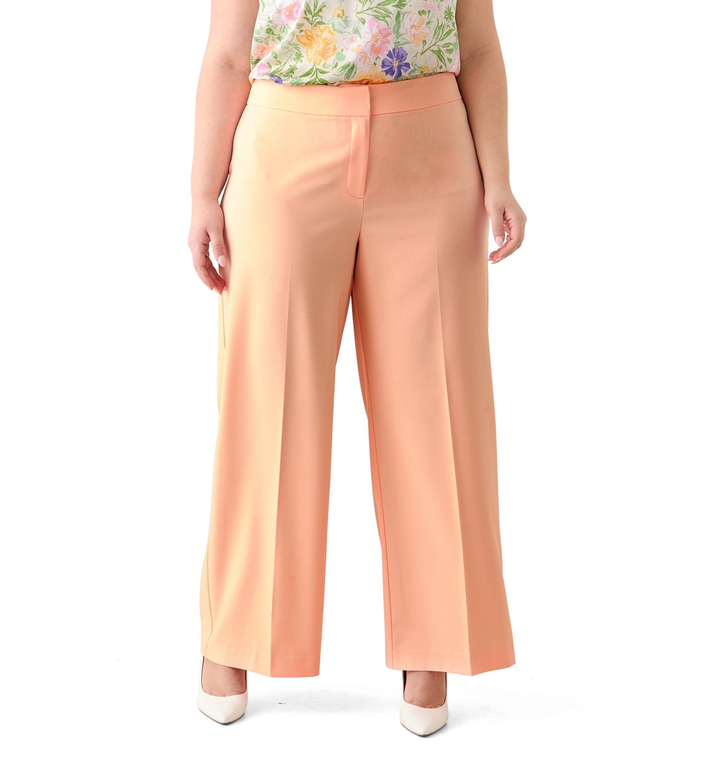 Plus Size Crepe Wide Leg Pants