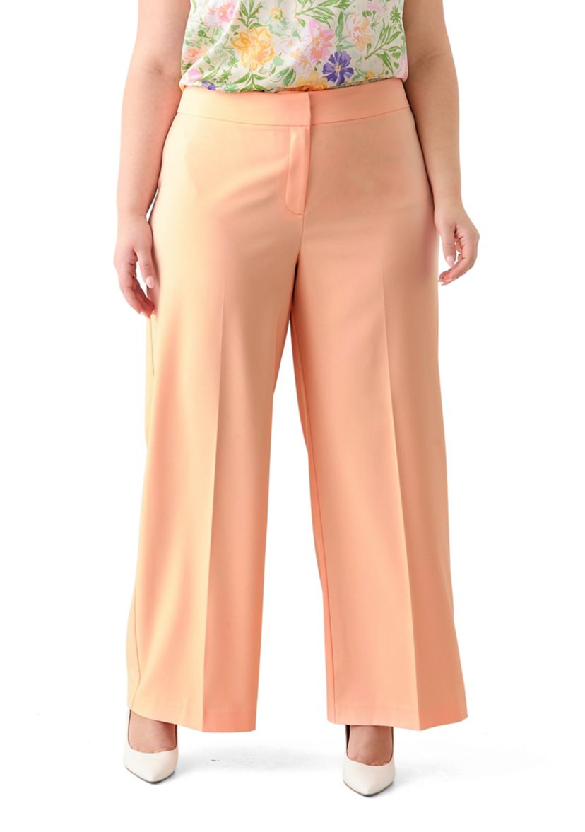 Plus Size Crepe Wide Leg Pants