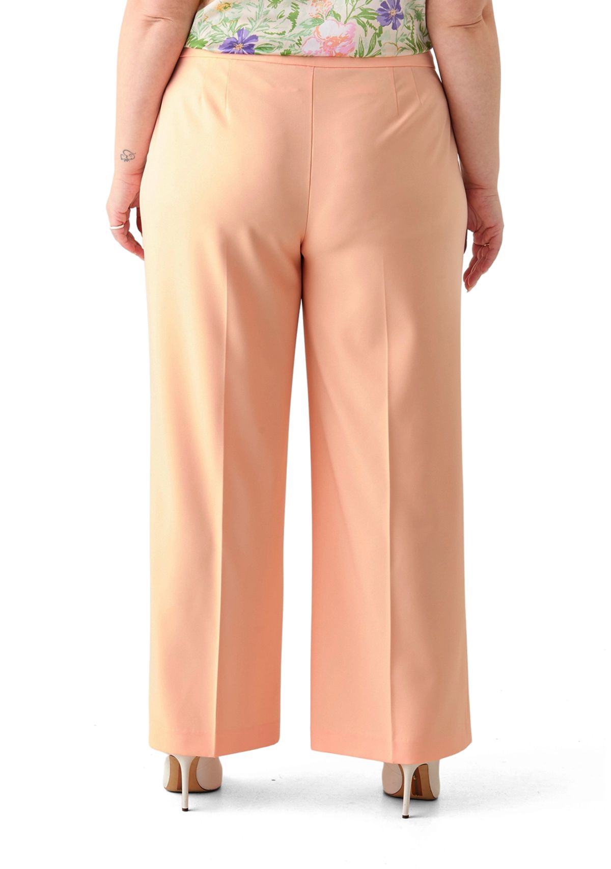 Plus Size Crepe Wide Leg Pants