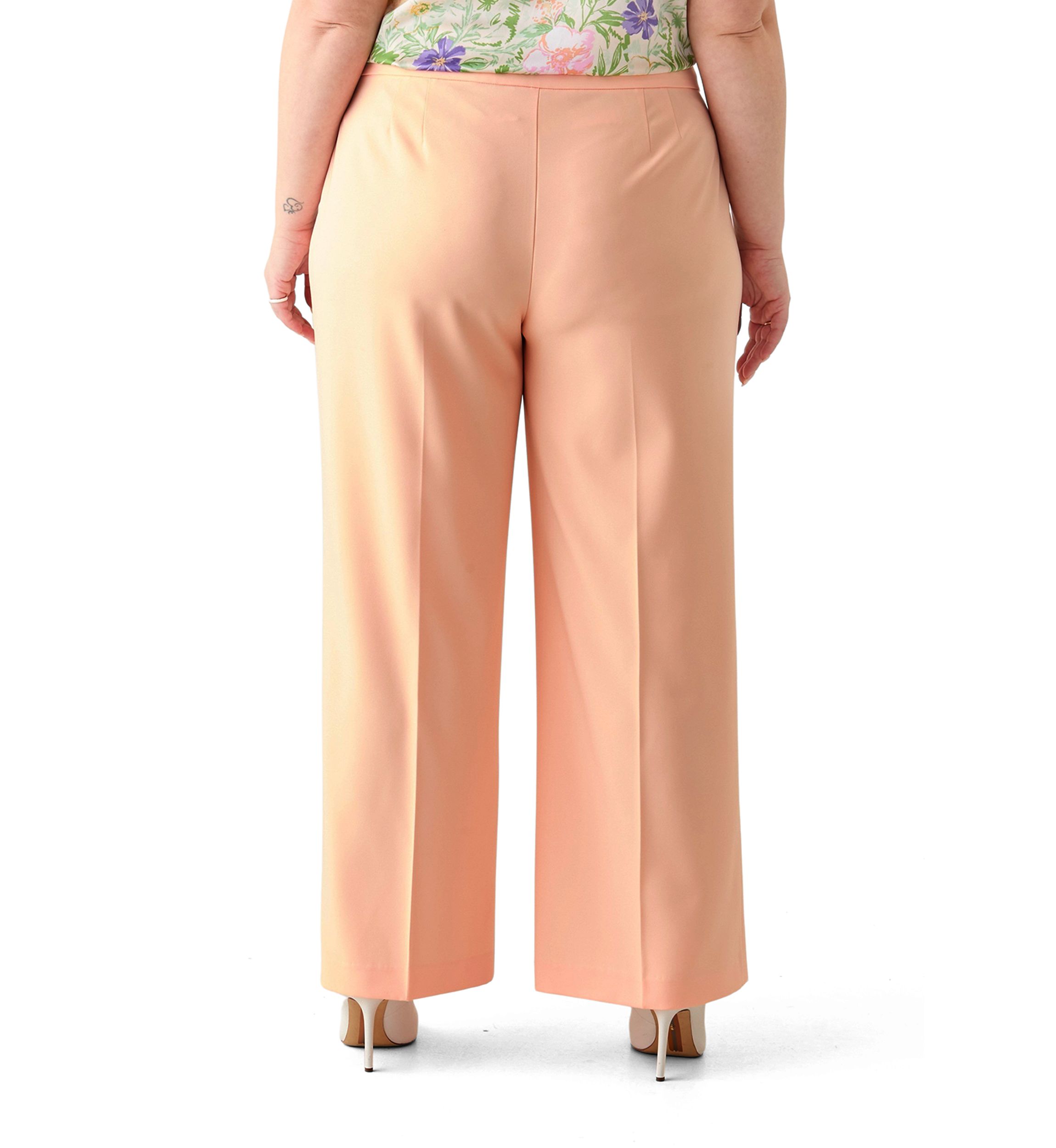 Plus Size Crepe Wide Leg Pants