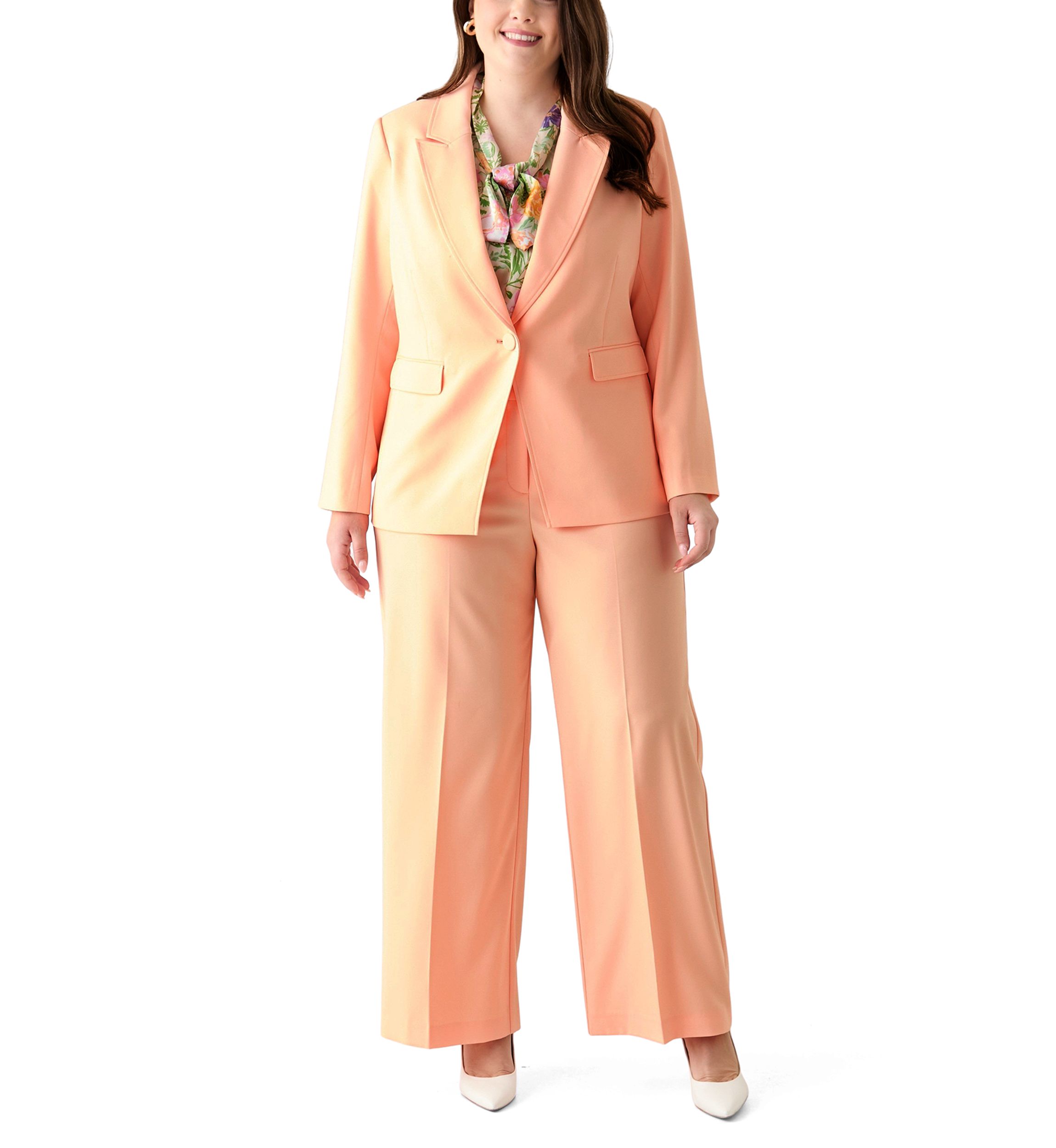 Plus Size Crepe Wide Leg Pants