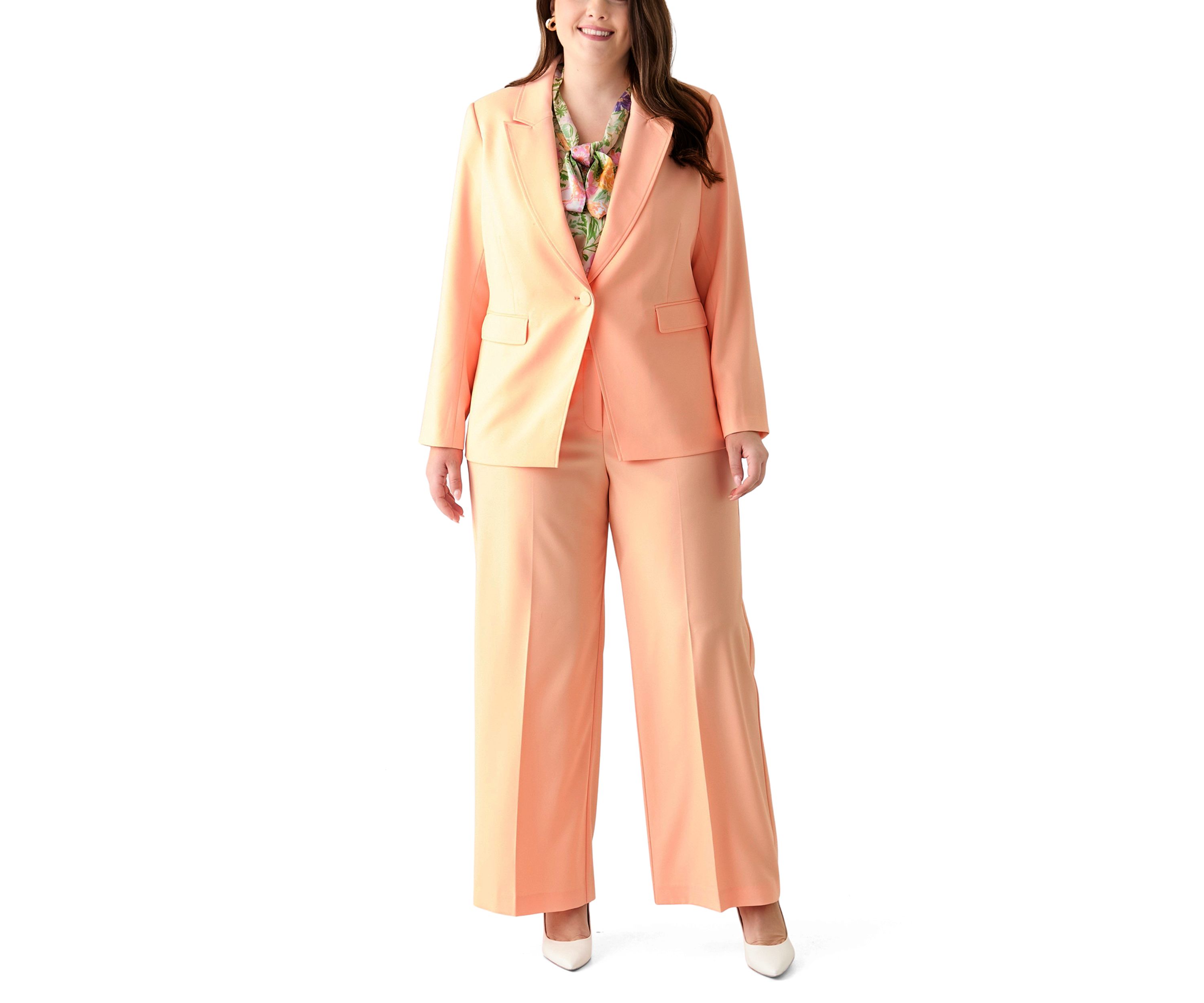 Plus Size Crepe Wide Leg Pants